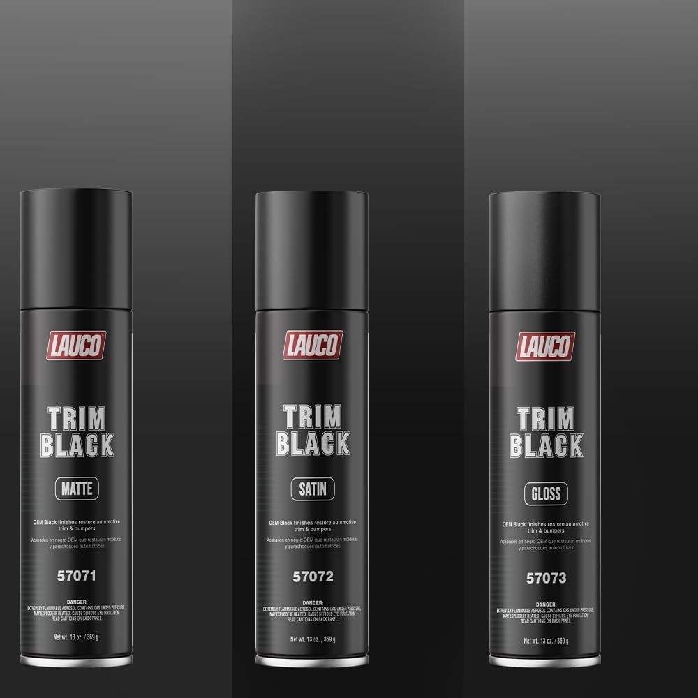 Automotive Trim Spray Paint 13oz 6pk – Black Matte, Fast Drying, Steel/Plastic