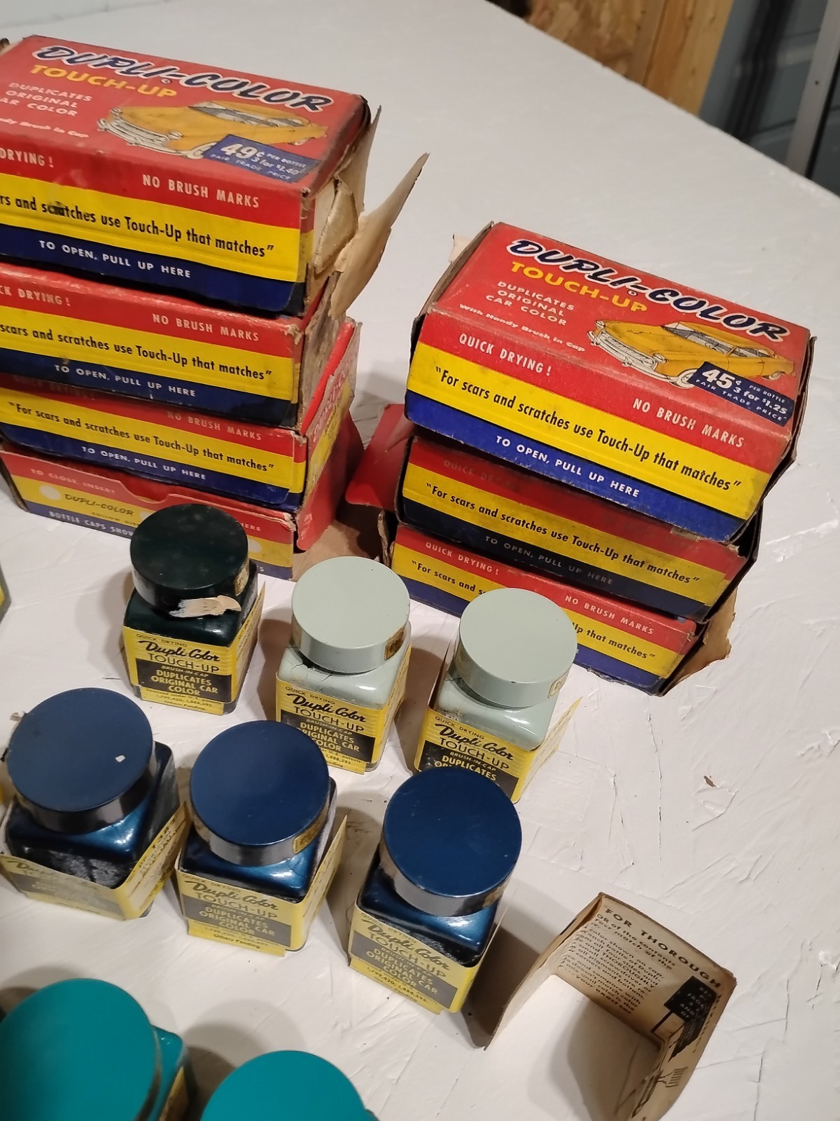 Dupli-Color Touch-Up VTG -30 Paint Bottles Lot – Mostly 1950’s NASH – Empty/Dry