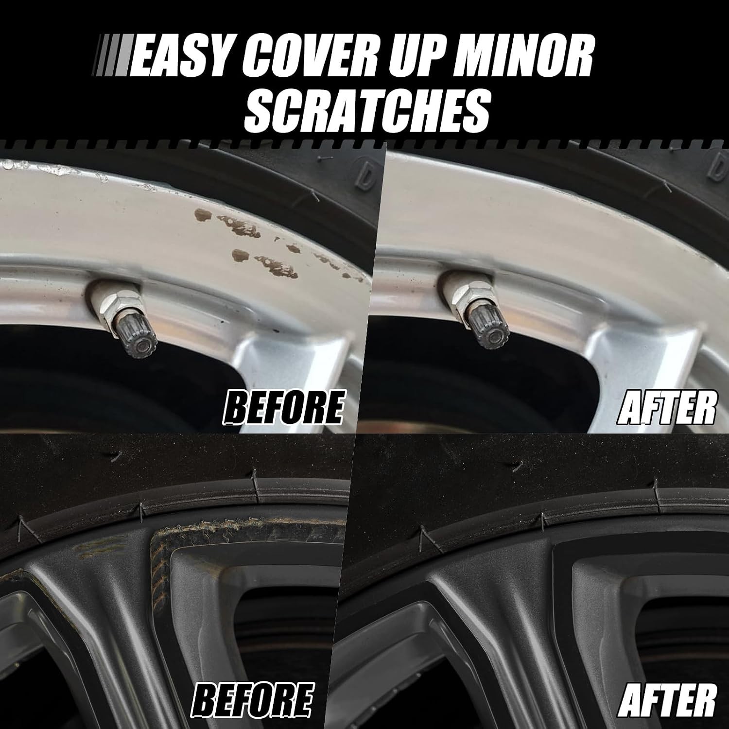 Professional Finish Matte Black Rim Touch Up Kit – Fast and Easy Scratch Repair