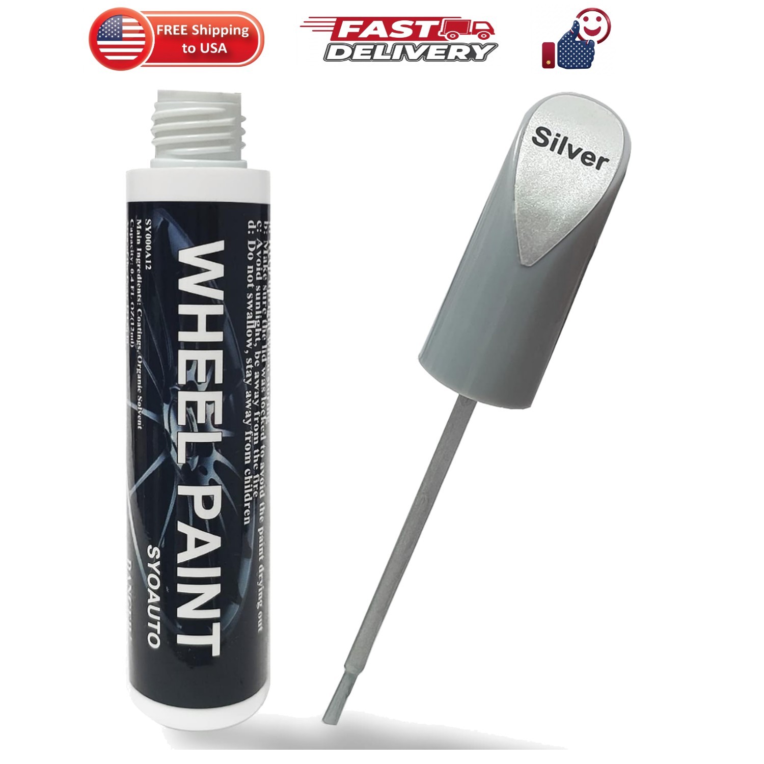 Silver Rim Touch Up Paint Rim Scratch Repair Pen Wheel Touch Up Paint Car Rim…