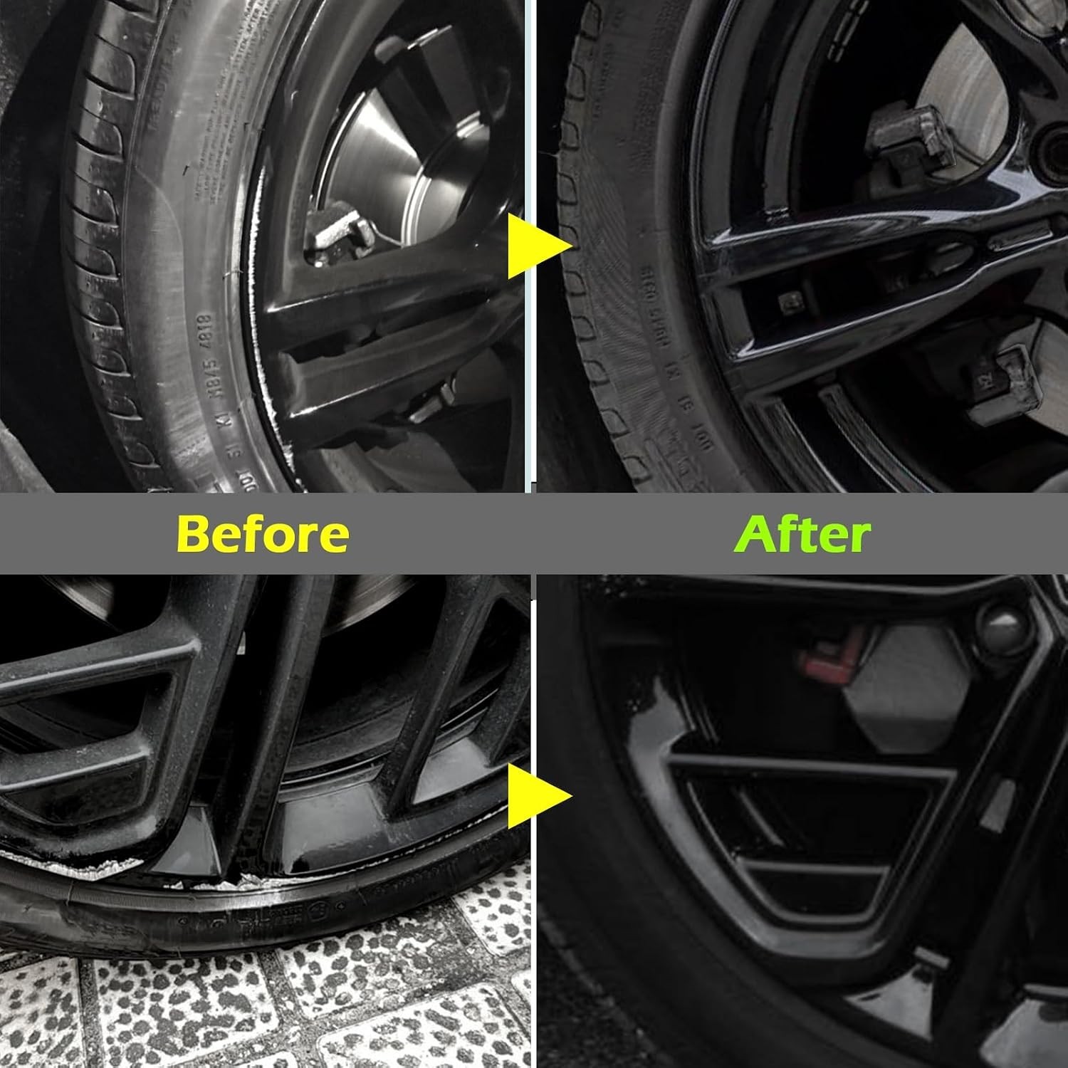 Black Rim Touch Up Paint for Cars, Black Wheel Paint Repair Kit, Automotive R…