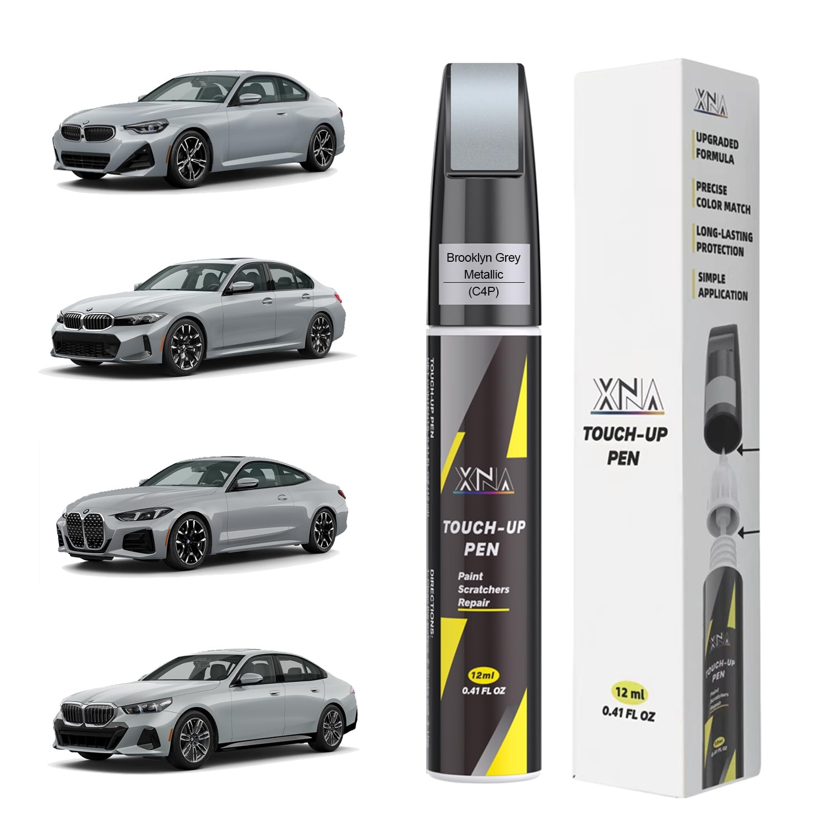 BMW Brooklyn Grey Metallic C4P Car Touch Up Paint Pen Automotive Scratch Repair