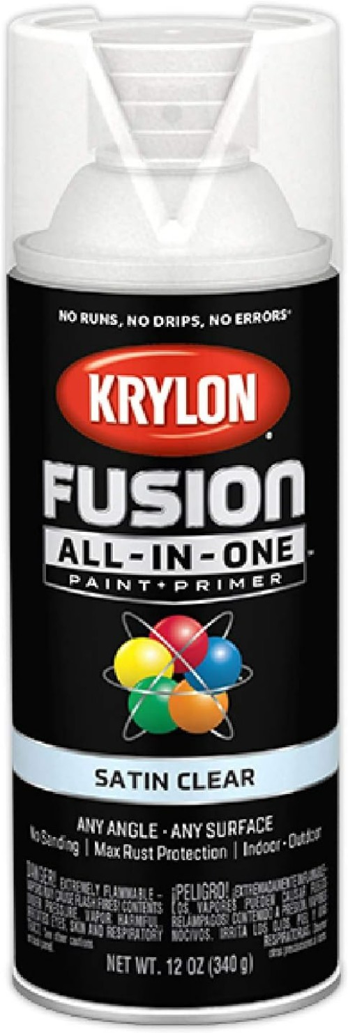 12 oz Clear Fusion Spray Paint – Quick Drying, Rust-Resistant for Indoor/Outdoor