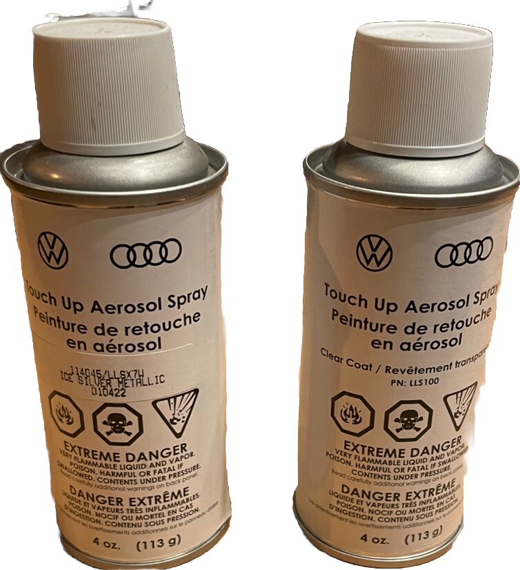 Audi Touch up Spray Pain Ice Silver Metallic 2x4oz OEM