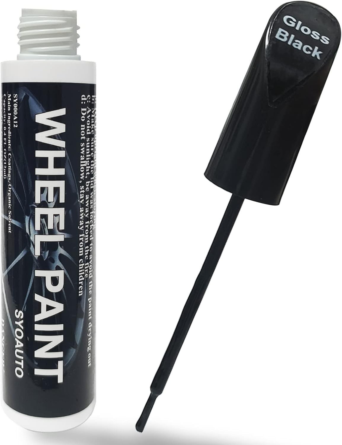 Car Wheel Scratch Repair Paint Pen – Gloss Black, Rust Resistant & Waterproof