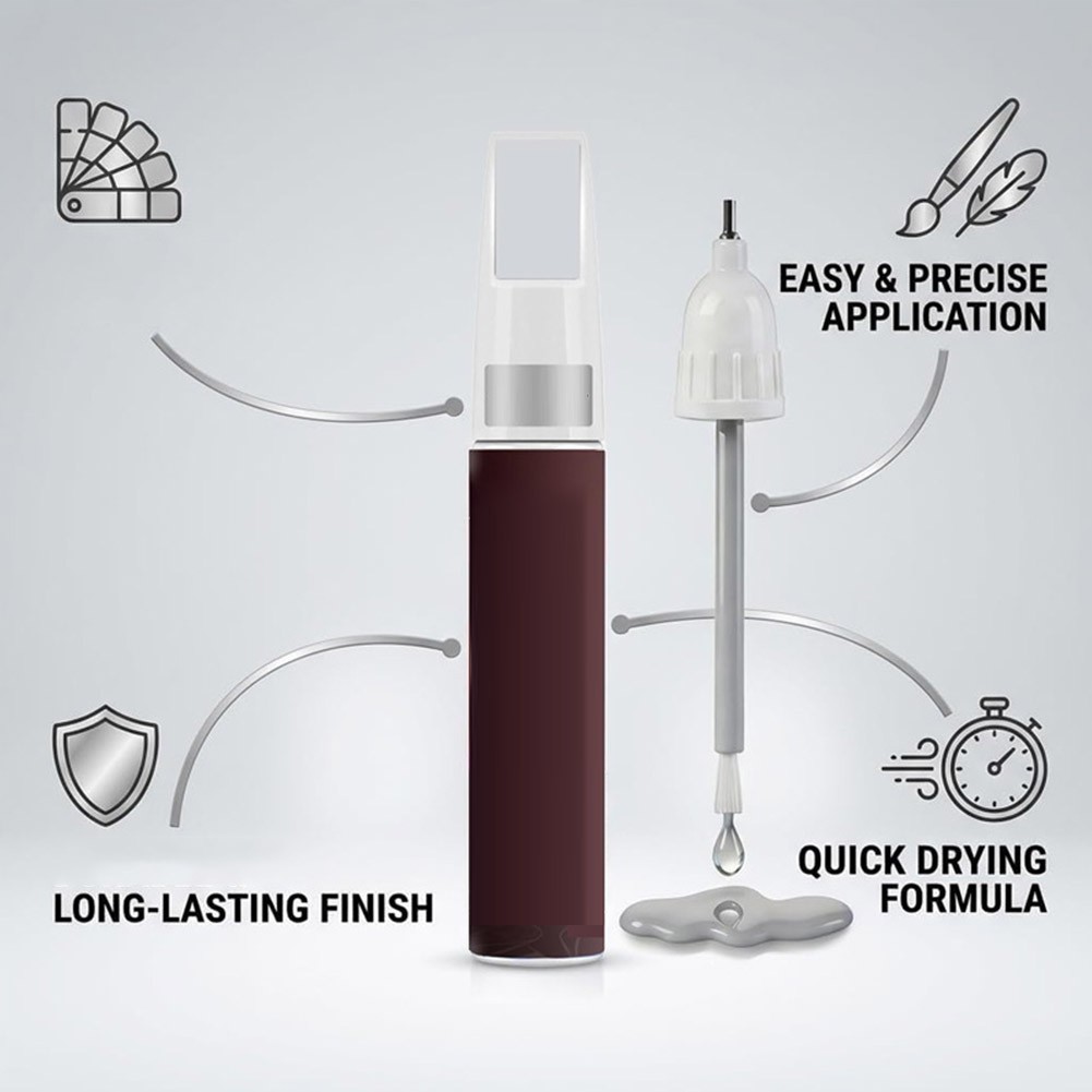 White Touch Up Paint Pen for Nissan Cars 13 2 2cm Fast Drying Rust Resistant