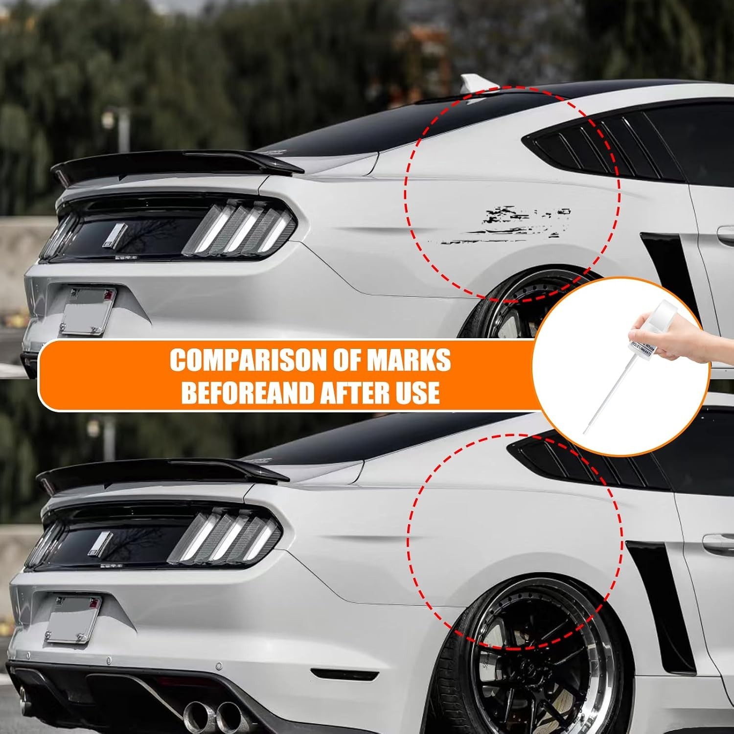 UJ Sterling Gray Metallic Touch Up Paint for Ford – Two-in-One Scratch Repair