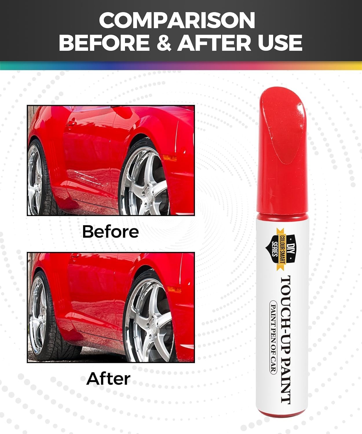 Effortless Car Scratch Repair Touch Up Paint Pen – Rust Resistant Red