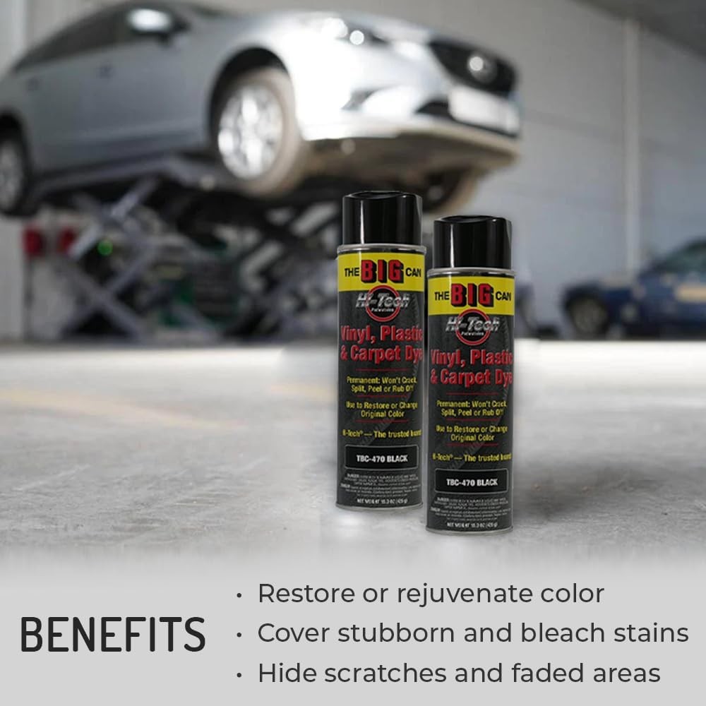 HI-TECH Big Can Black Spray Dye – 15oz Carpet, Vinyl, Fabric &