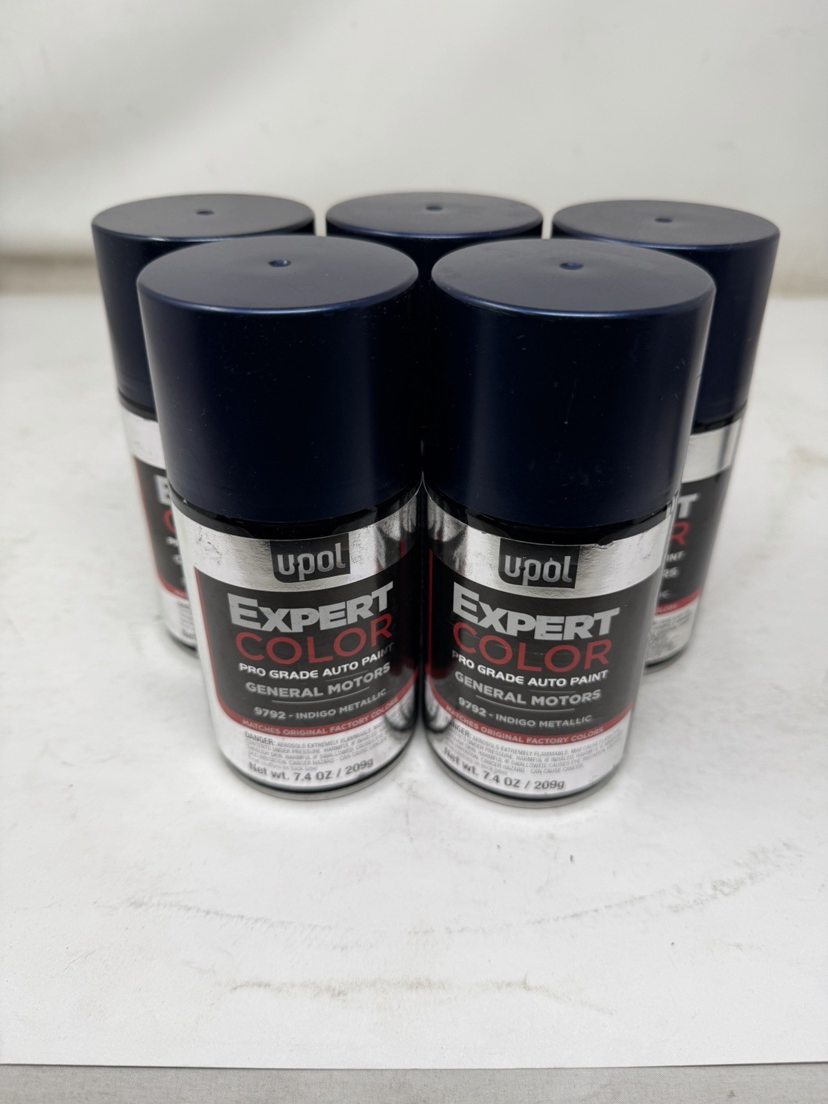 U-POL Expert Spray Paint for GM Indigo Metallic 9792 , upgm703 7.4 Oz 5 pack