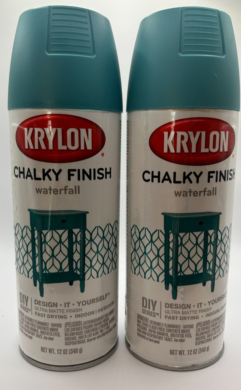 KRYLON CHALKY FINISH MATTE WATERFALL 4112 SPRAY PAINT (2 pack)