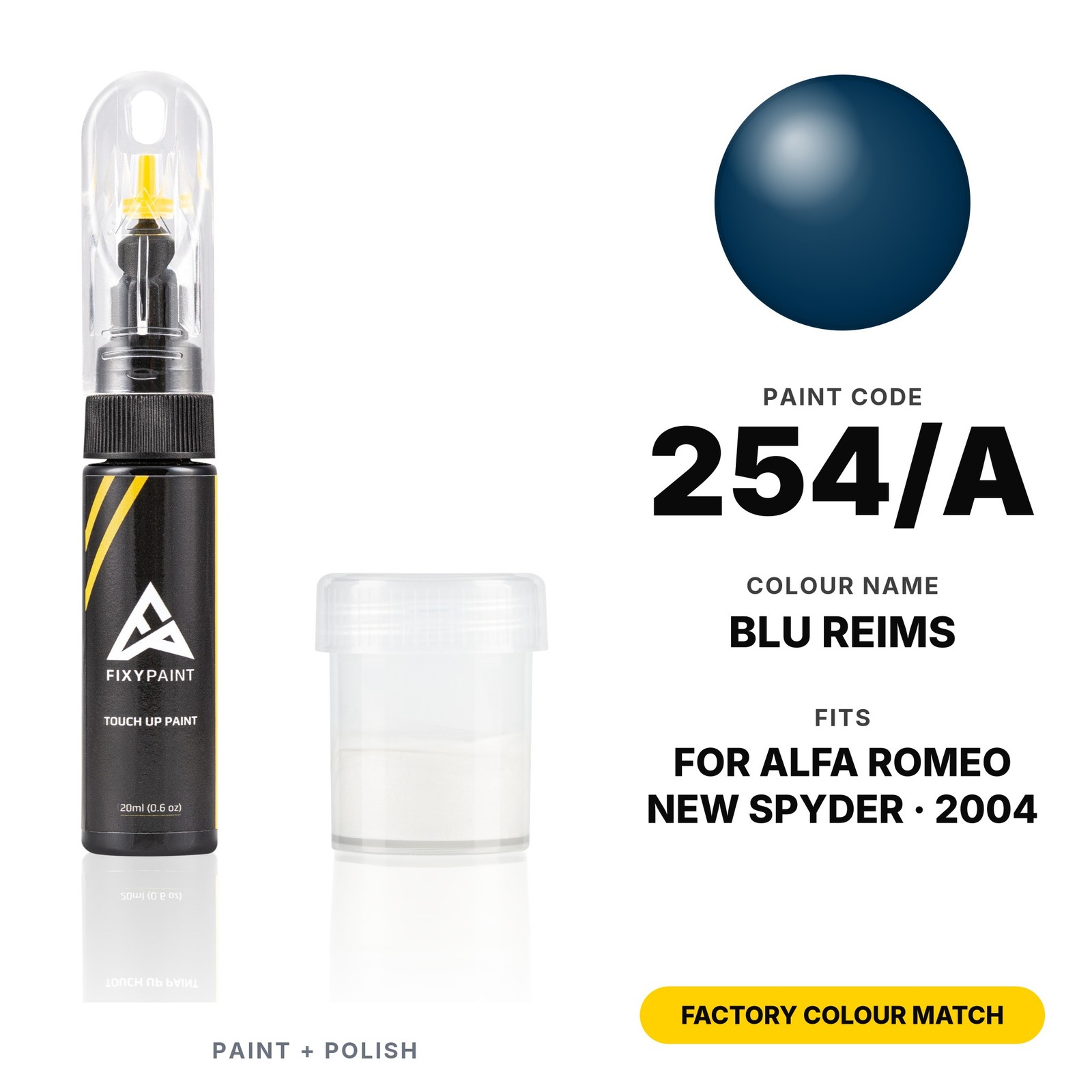 Touch Up Paint For Alfa Romeo New Spyder 254/A Blu Reims Set Dent Touch Up