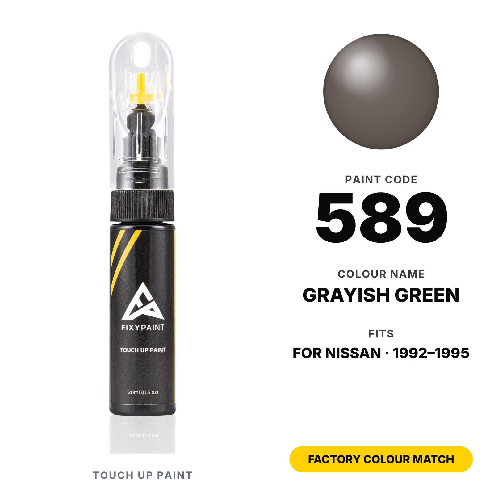 Touch Up Paint For Nissan 589 Grayish Green Original OEM Color Match