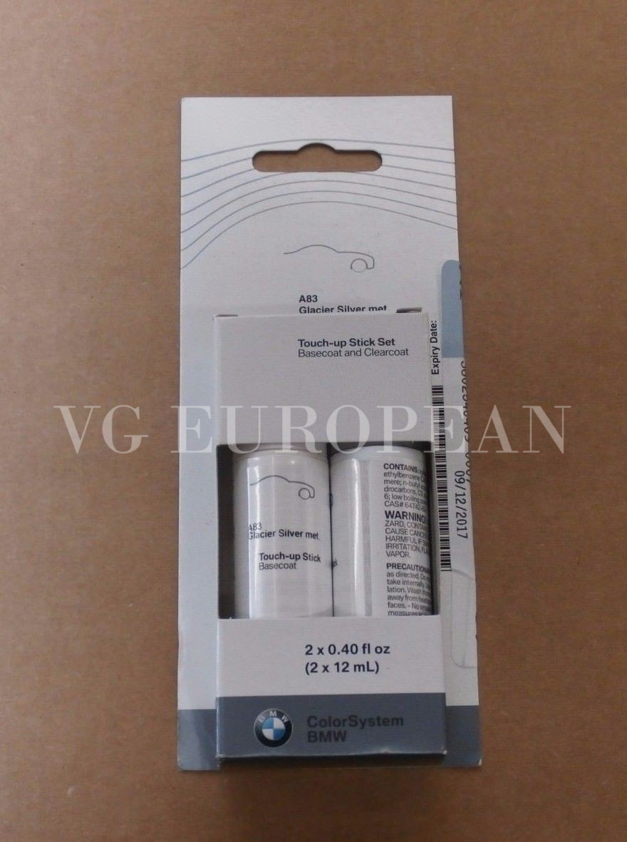 BMW Genuine Factory Touch Up Paint Stick Set A83 Glacier Silver Metallic NEW