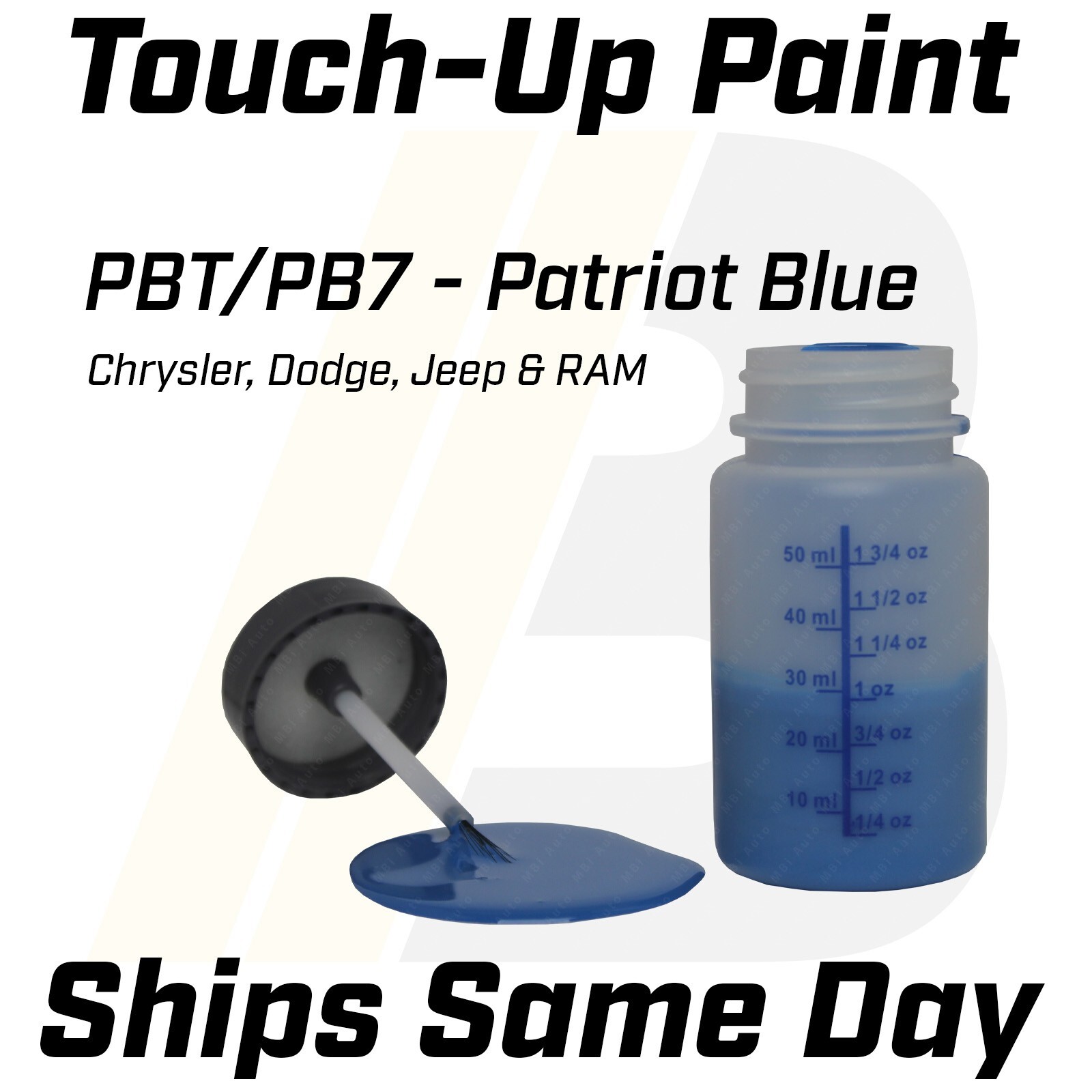 PBT/PB7 Patriot Blue 1oz Touch Up Paint Kit w/ Brush for Chrysler Dodge Jeep RAM