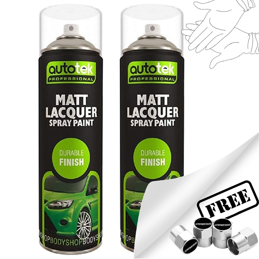 2x Autotek MATT CLEAR LACQUER Spray Paint Aerosol Can Professional Bodyshop+G+CP