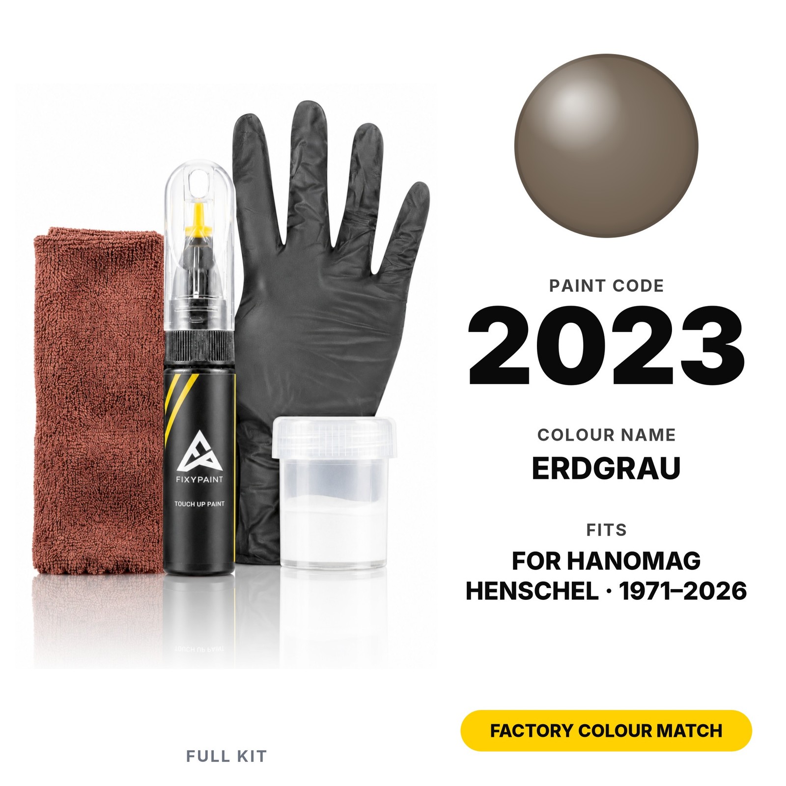 Touch Up Paint For Hanomag Henschel 2023 Erdgrau Full Kit Factory Colour Match