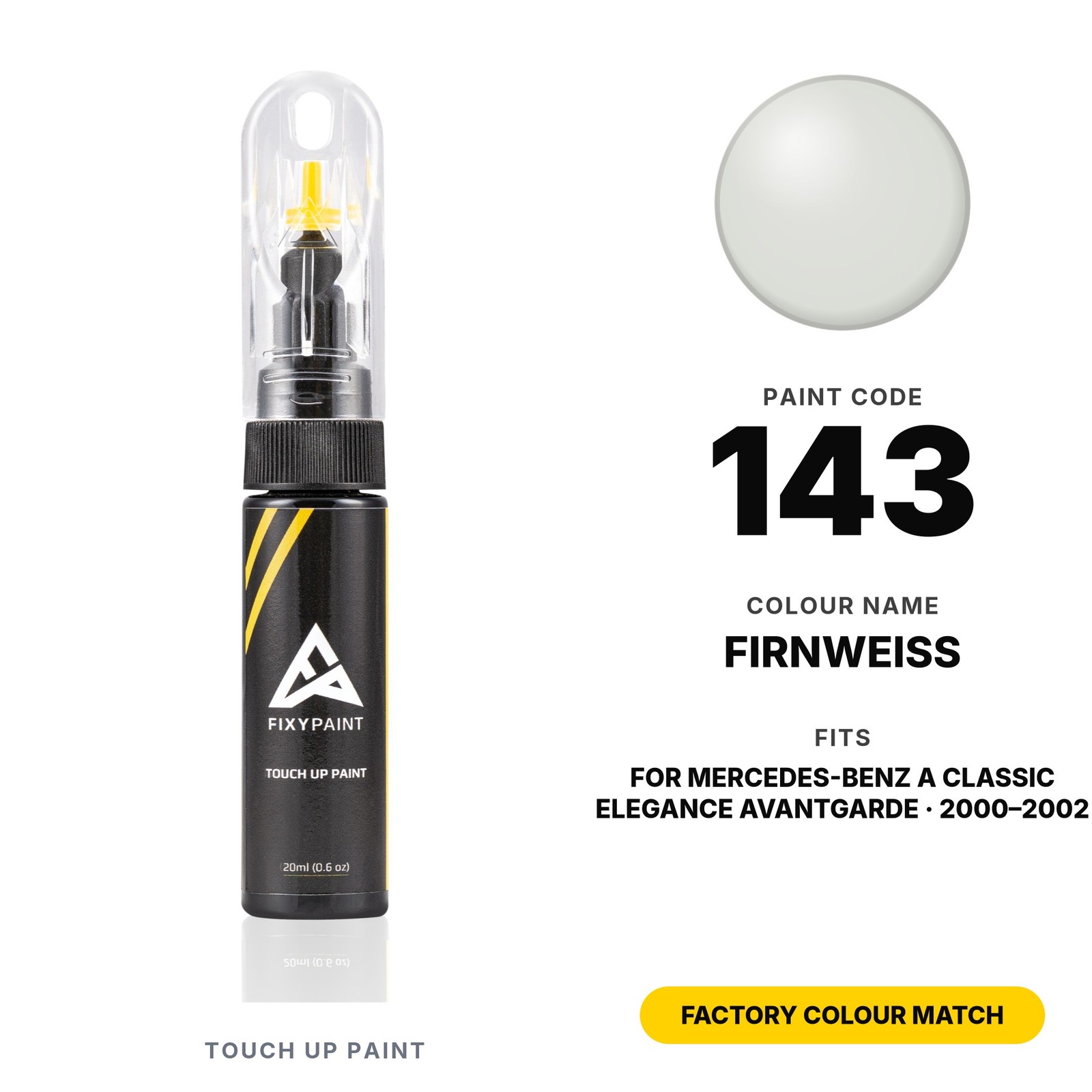 Touch Up Paint For Mercedes A Classic Elegance Avantgarde 143 Firnweiss Kit