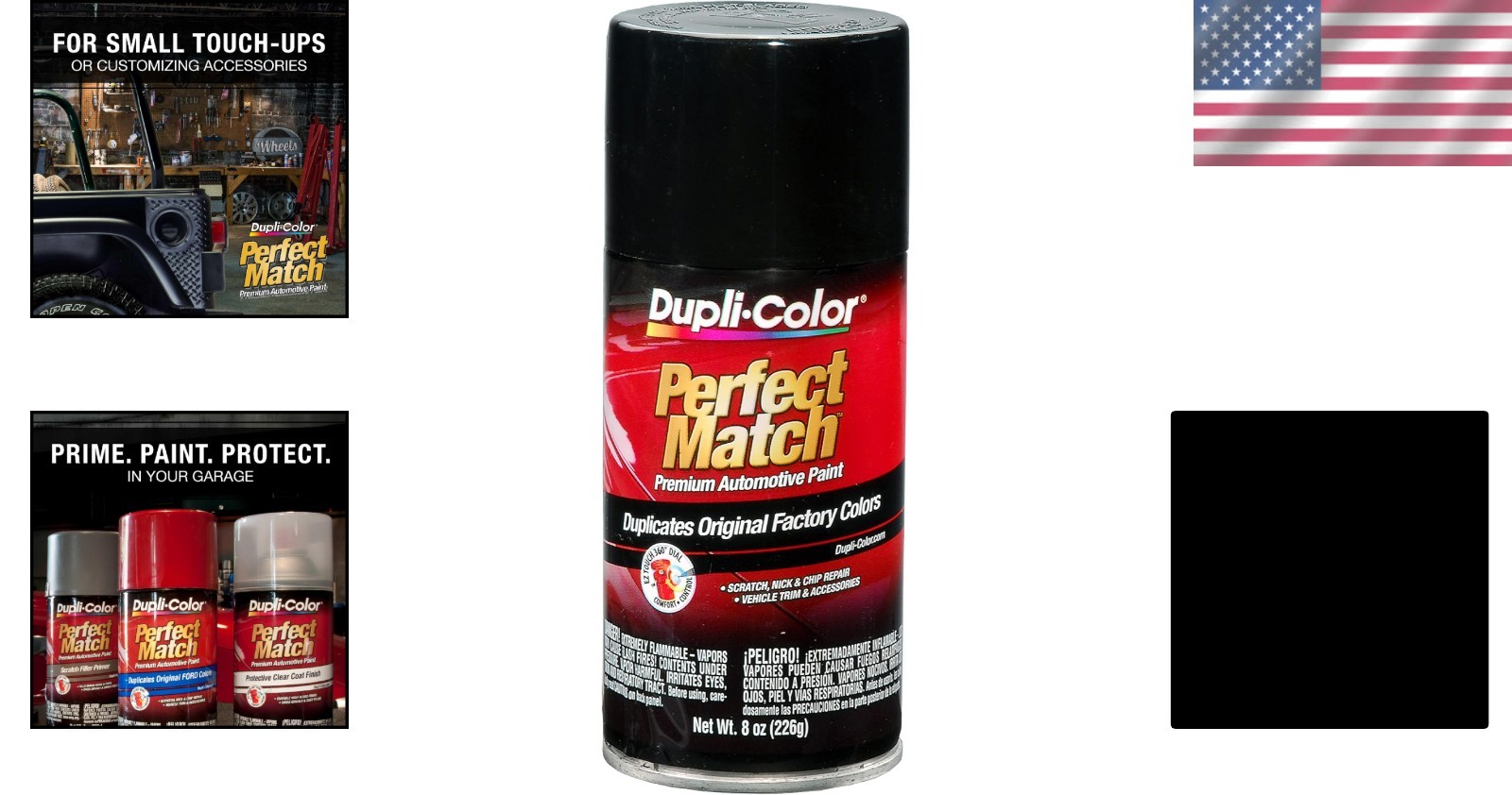 Dupli-Color Perfect Match 8oz Universal Gloss Black Automotive Spray Paint