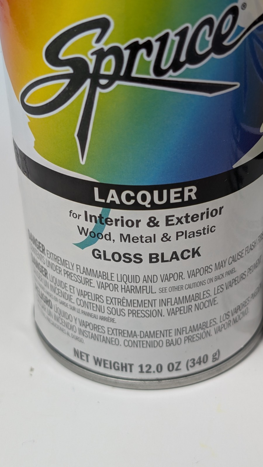 Seymour Spruce Lacquer Spray Paint Gloss Black 12 oz 2 Cans Lot SAFE ON PLASTIC