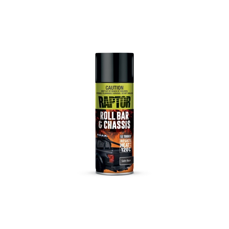 UPOL RAPTOR 1K ROL BAR AND CHASSIS SATIN BLACK AEROSOL 363ML