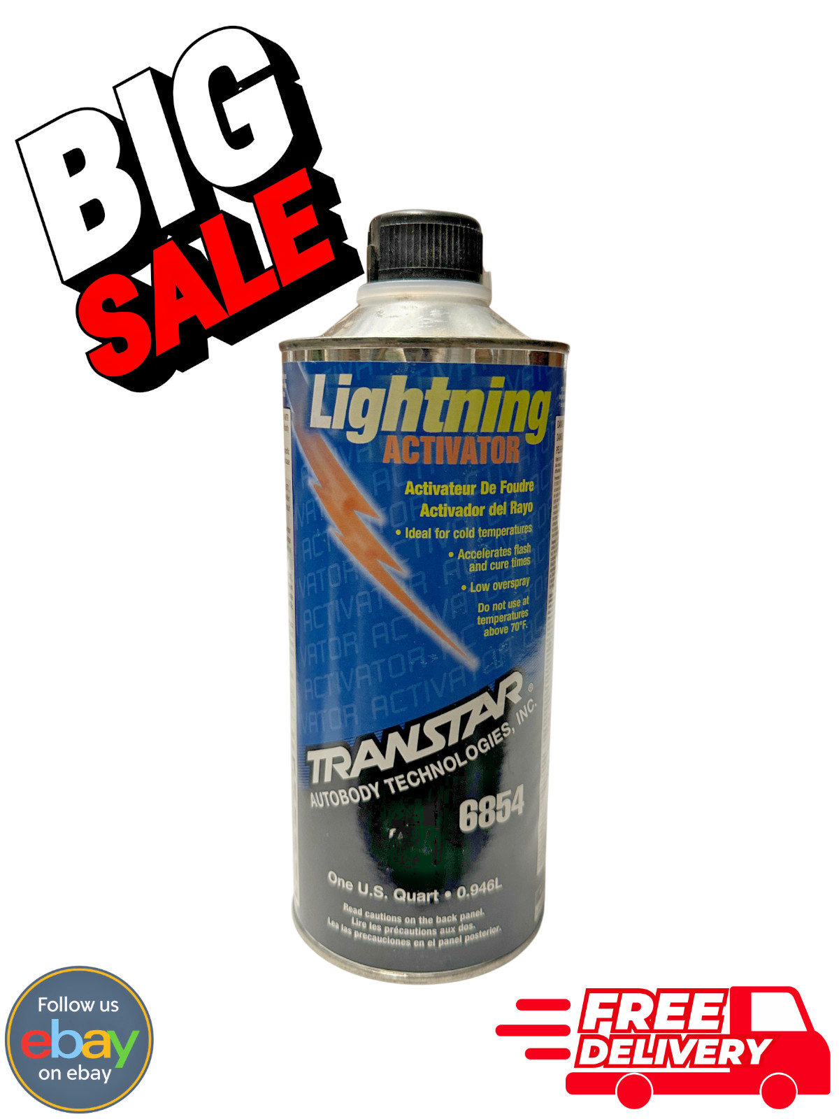 Transtar Autobody Products 6854 6800 Series Lightning Activator, 1 qt Can, Clear