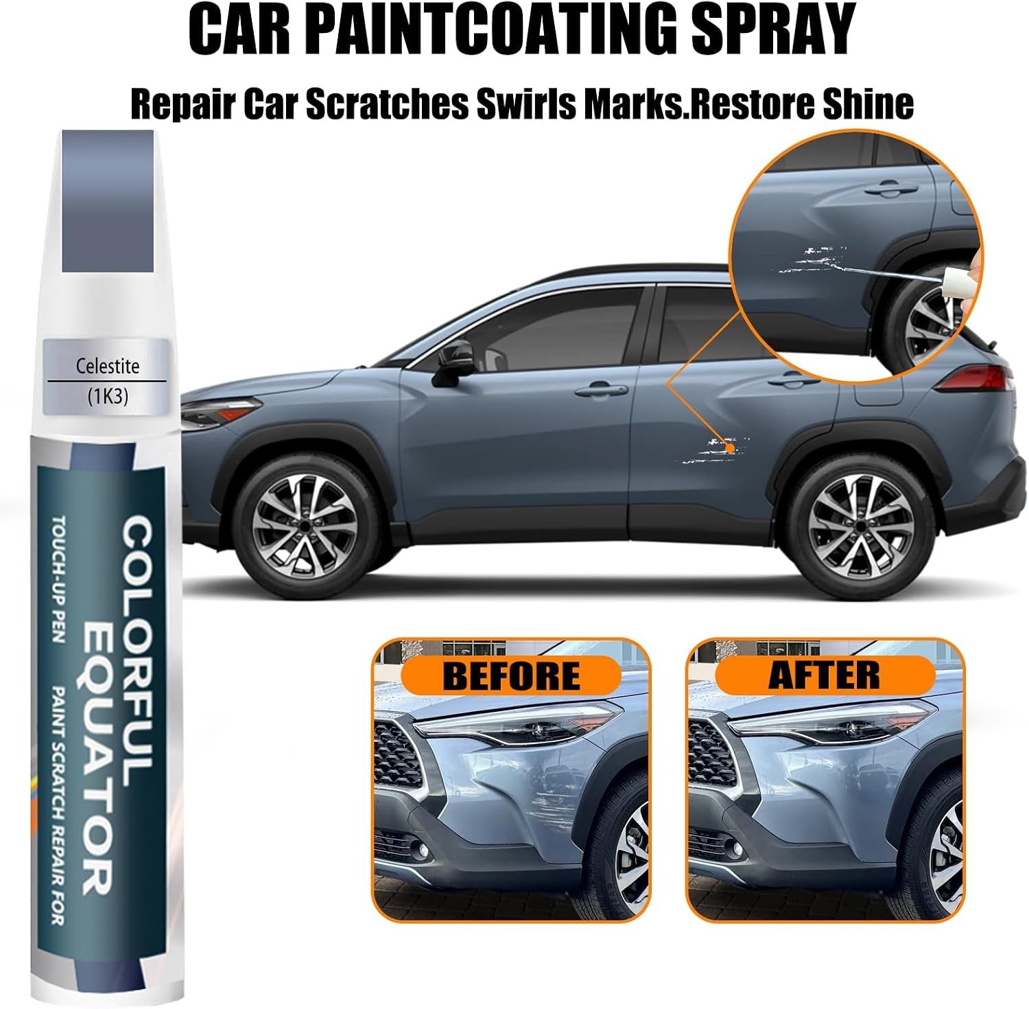 2-in-1 Celestite Touch Up Paint for Toyota – Fast Dry, Scratch & Rust Resistant