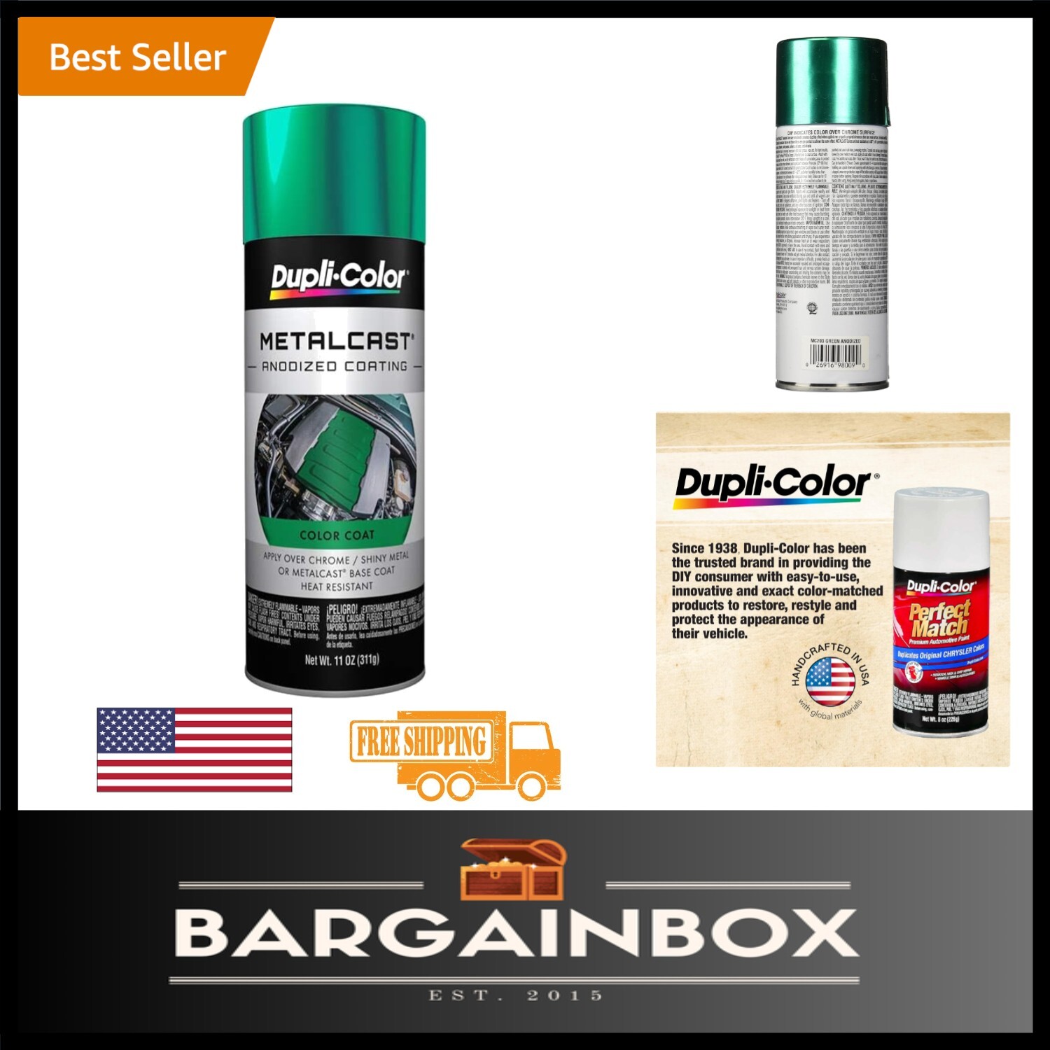 Green Anodized Automotive Spray Paint – 11oz Heat Resistant Aerosol Coating