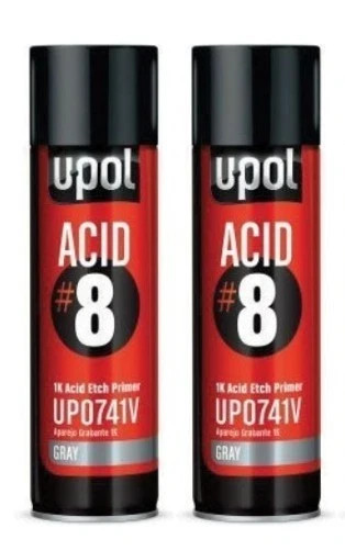 U-POL 741V ACID #8 Gray Etch Primer Aerosol 450 mL (2 Pack)