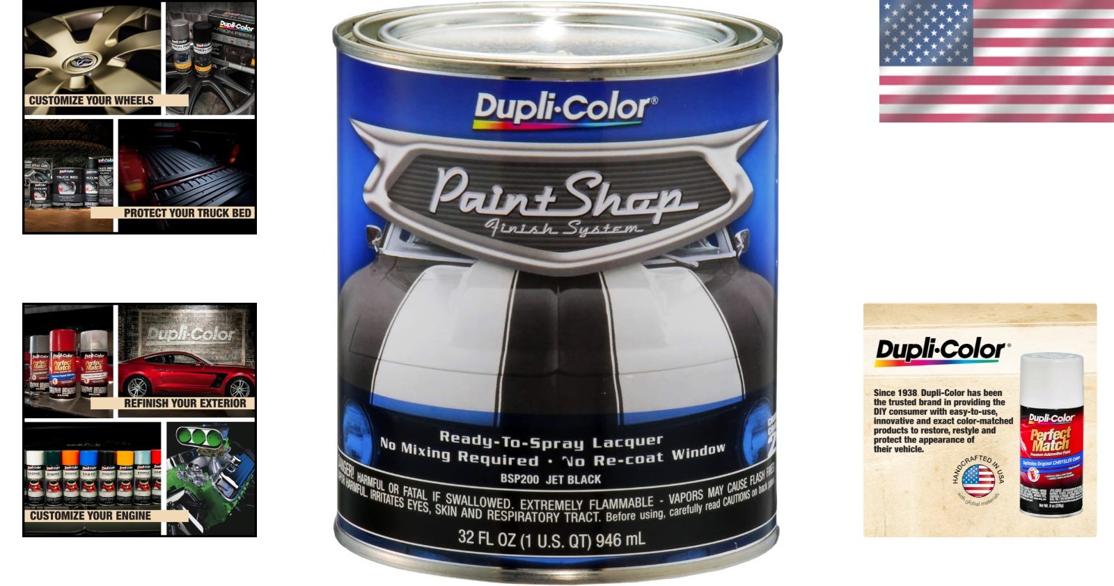 32oz Ready-to-Spray Jet Black Automotive Paint – Perfect for DIY Projects