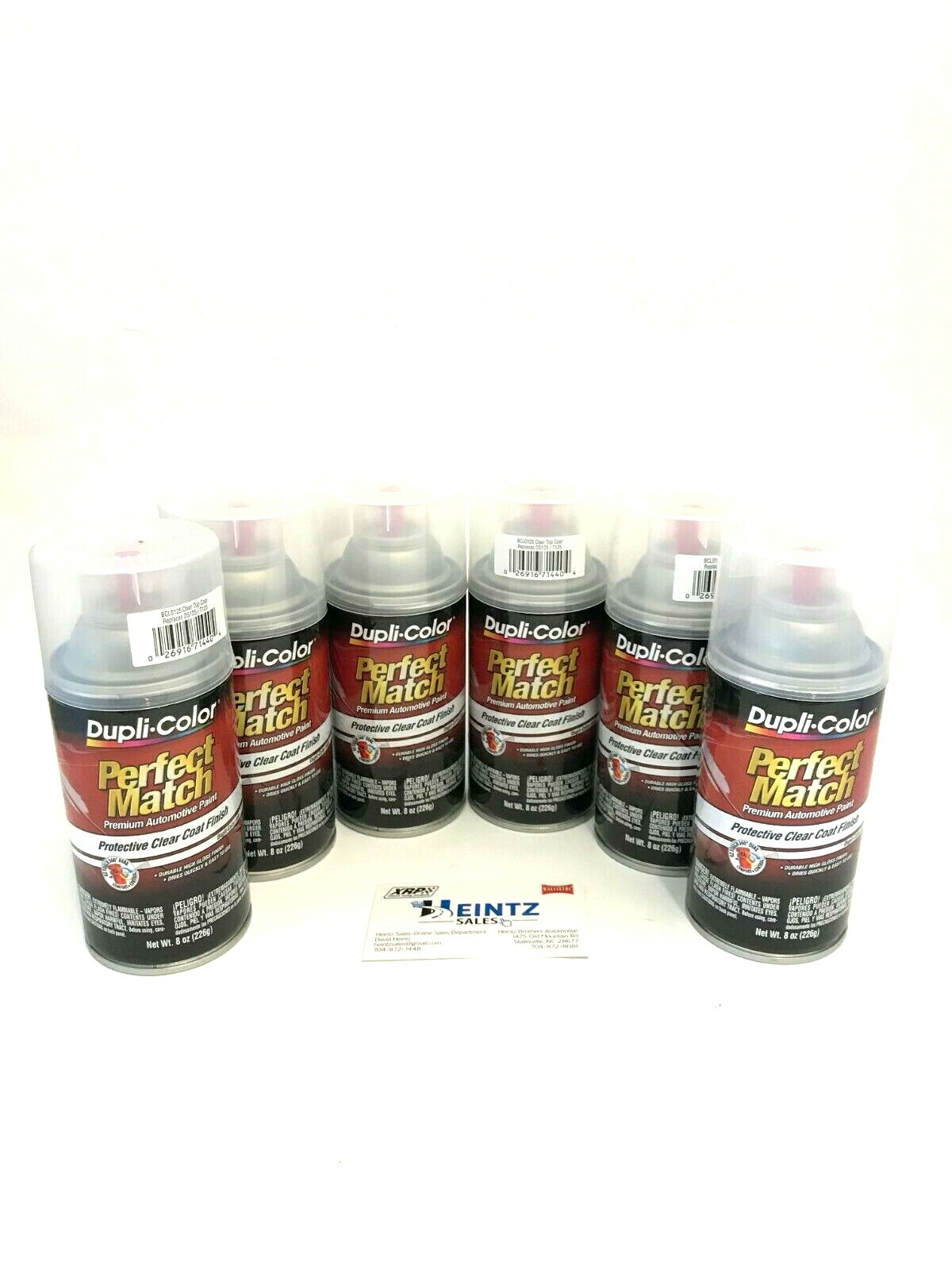 Duplicolor BCL0125-6 PACK Perfect Match Protective CLEAR Top Coat Finish – 8 oz