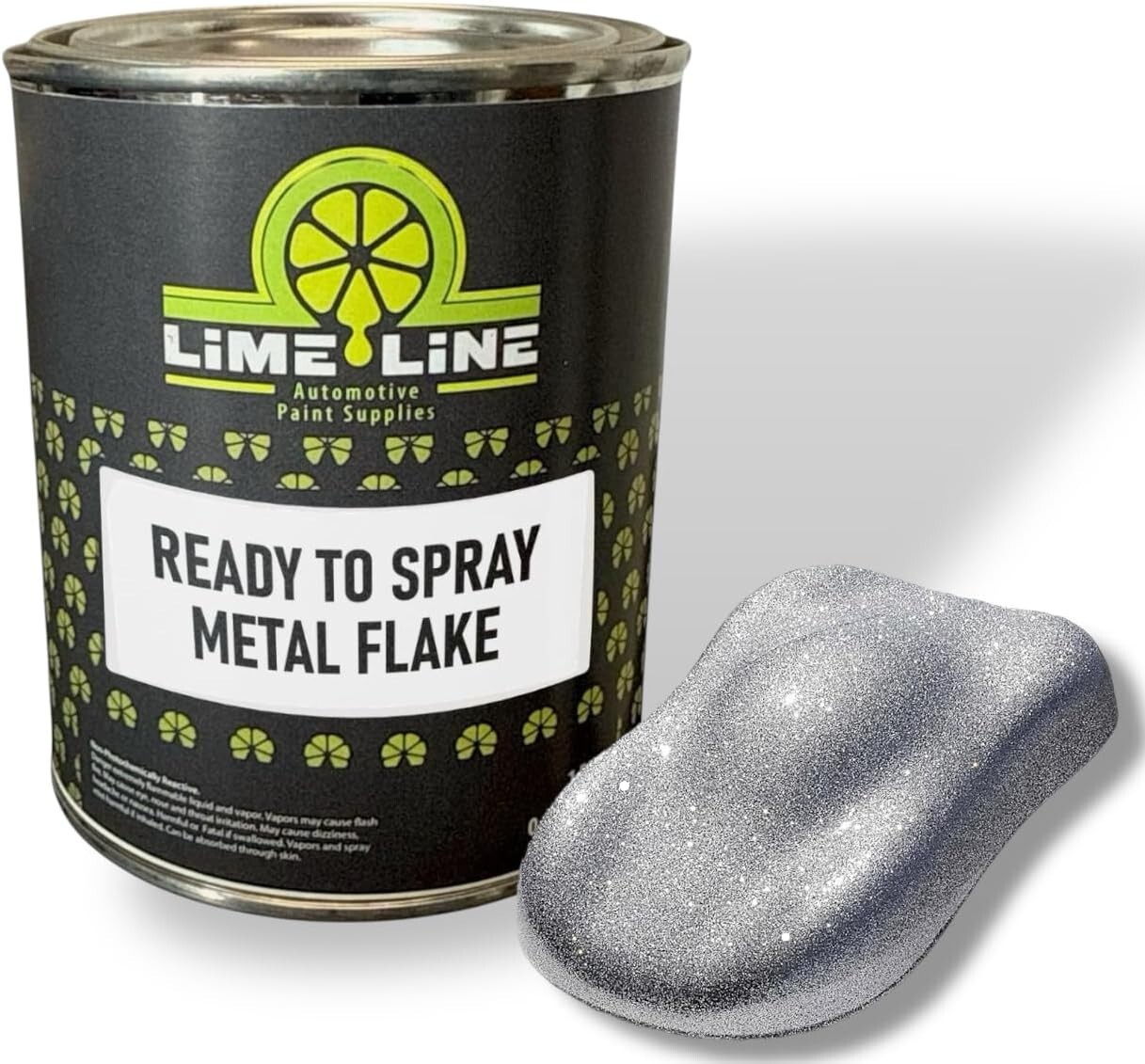 LiME LiNE Metal Flake Silver Basecoat – No Reducer Needed – 1 Gallon