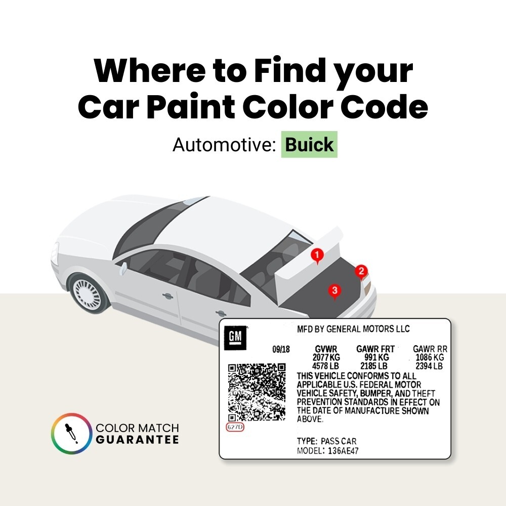 Buick Touch Up Paint by TouchUpDirect – Brush or Spray Paint – Choose Your Color