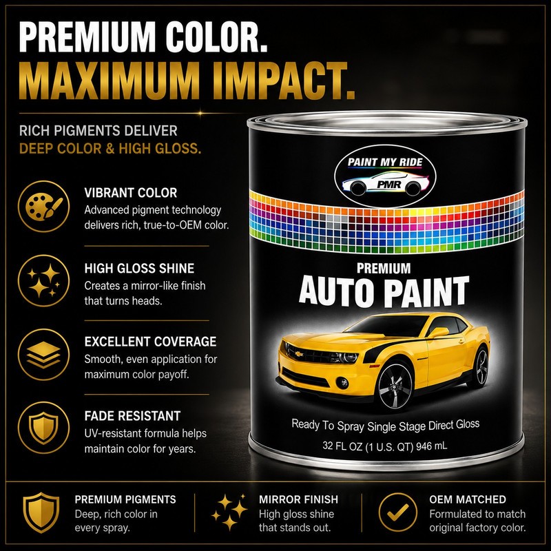 RTS Single Stage Direct Gloss Paint Quart for 2020 Dodge Delmonico Red PRV