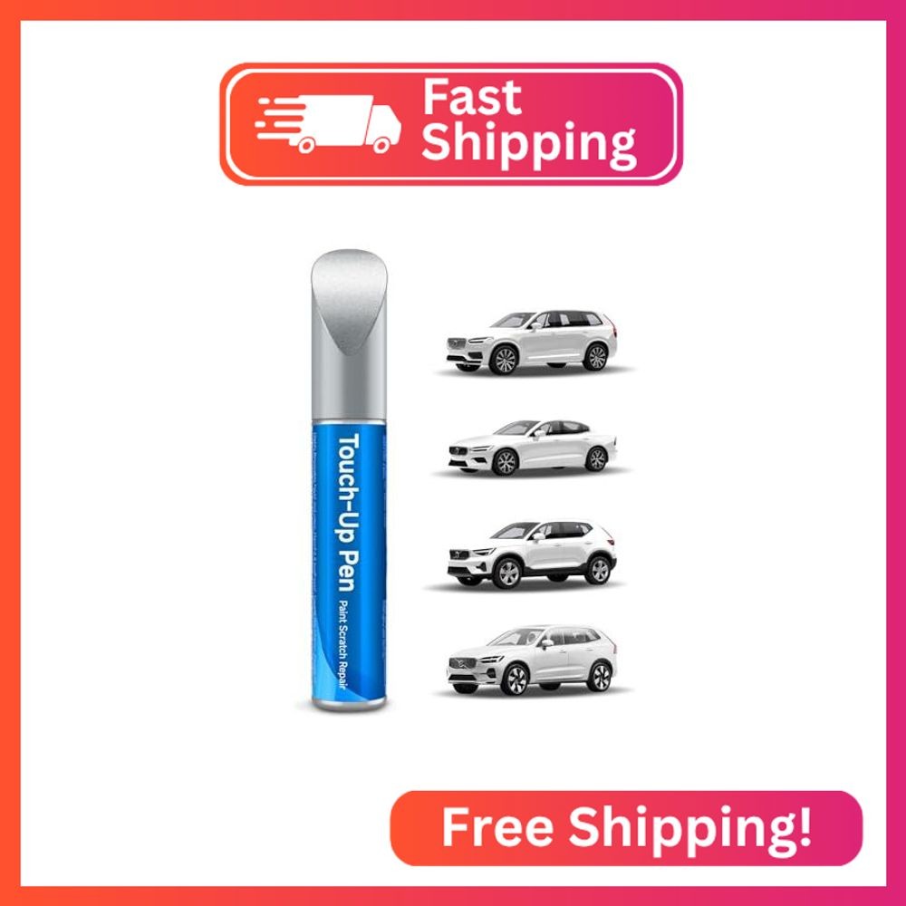 TESLAUNCH 707 Crystal White Pearl Tri-Coat Touch-Up Paint, Compatible with Volvo