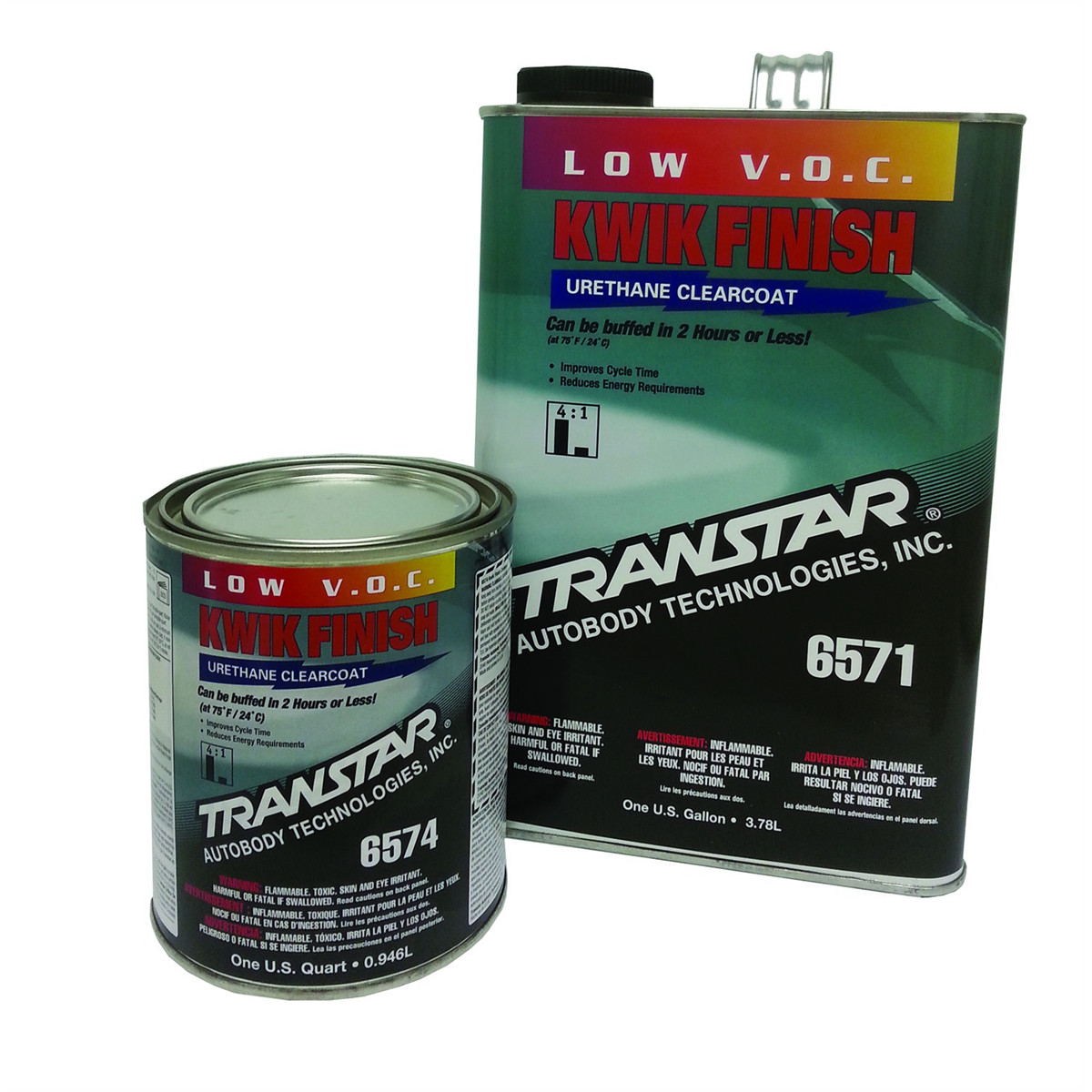 Transtar Autobody Products 6571 – Kwik 2.1 Low VOC Clearcoat – 1 Gallon Can – Kw