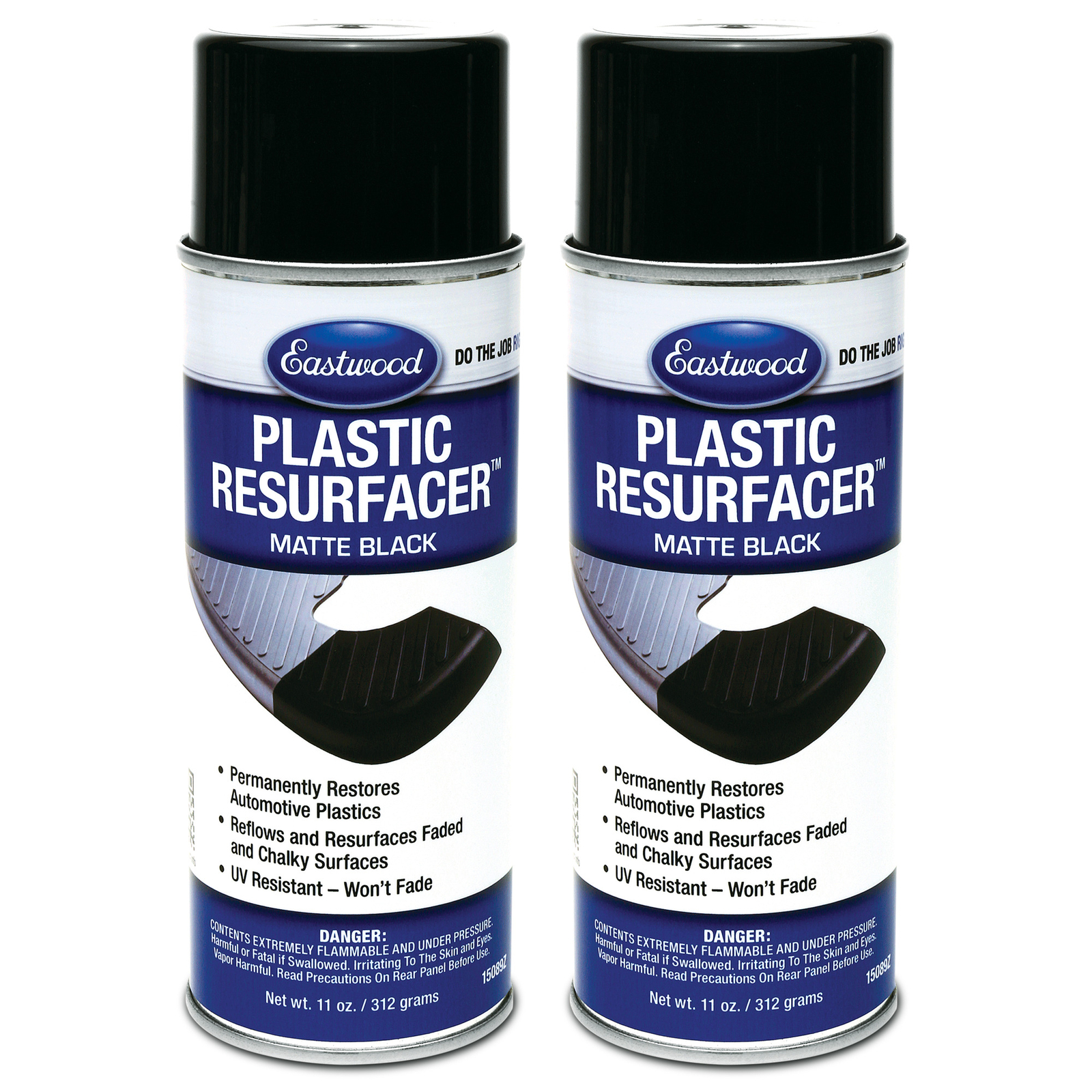 Eastwood Plastic Resurfacer Matte Black Aerosol Spray Paint 11 oz. 2 Pack