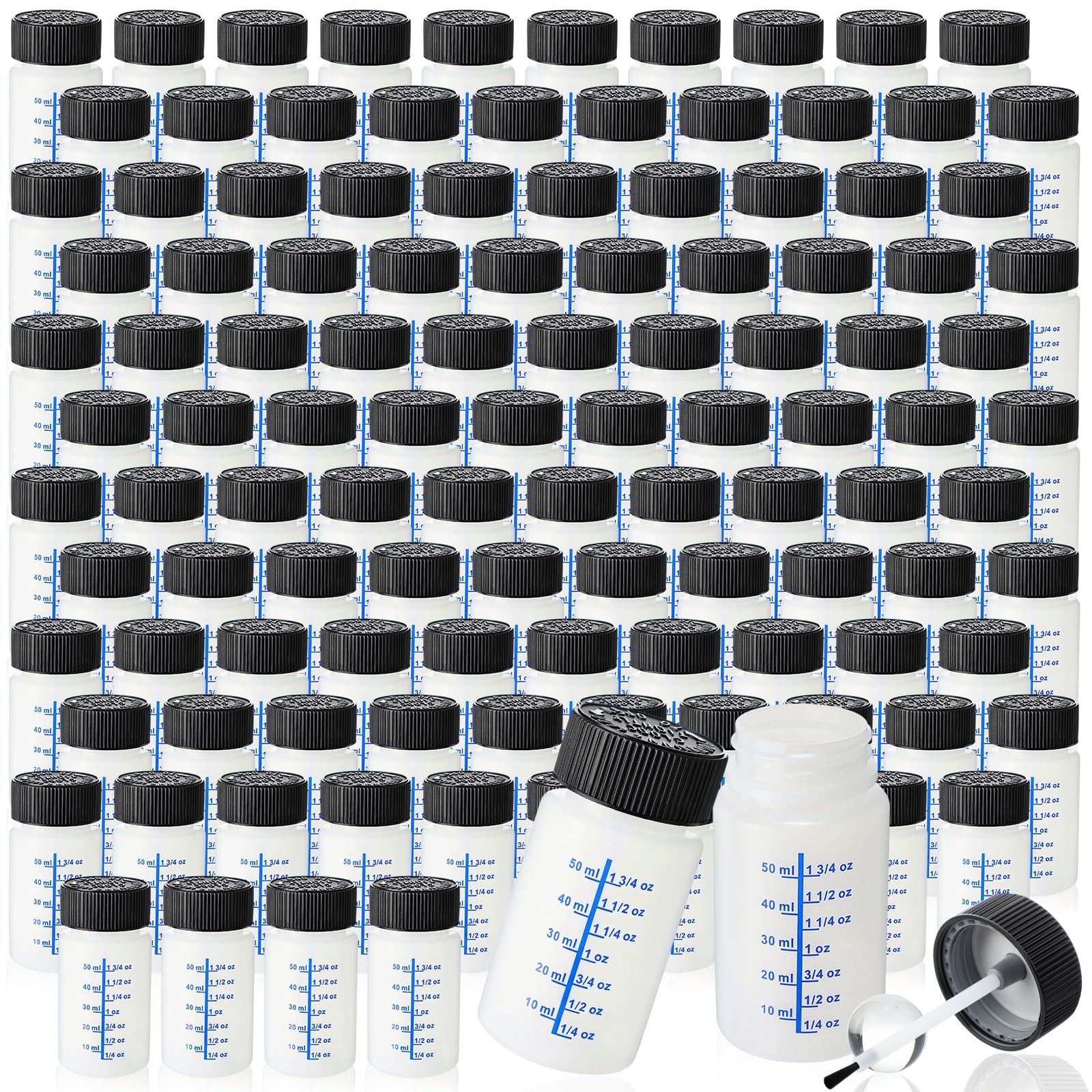 120 Pcs Touch Up Paint Bottles with Brush & Lid – 2 oz Empty Containers for Car