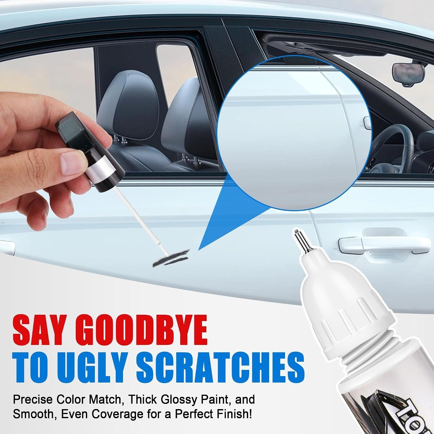 Touch Up Paint for Cars, White Car Paint Touch Up, Car Paint Scratch Repair, …