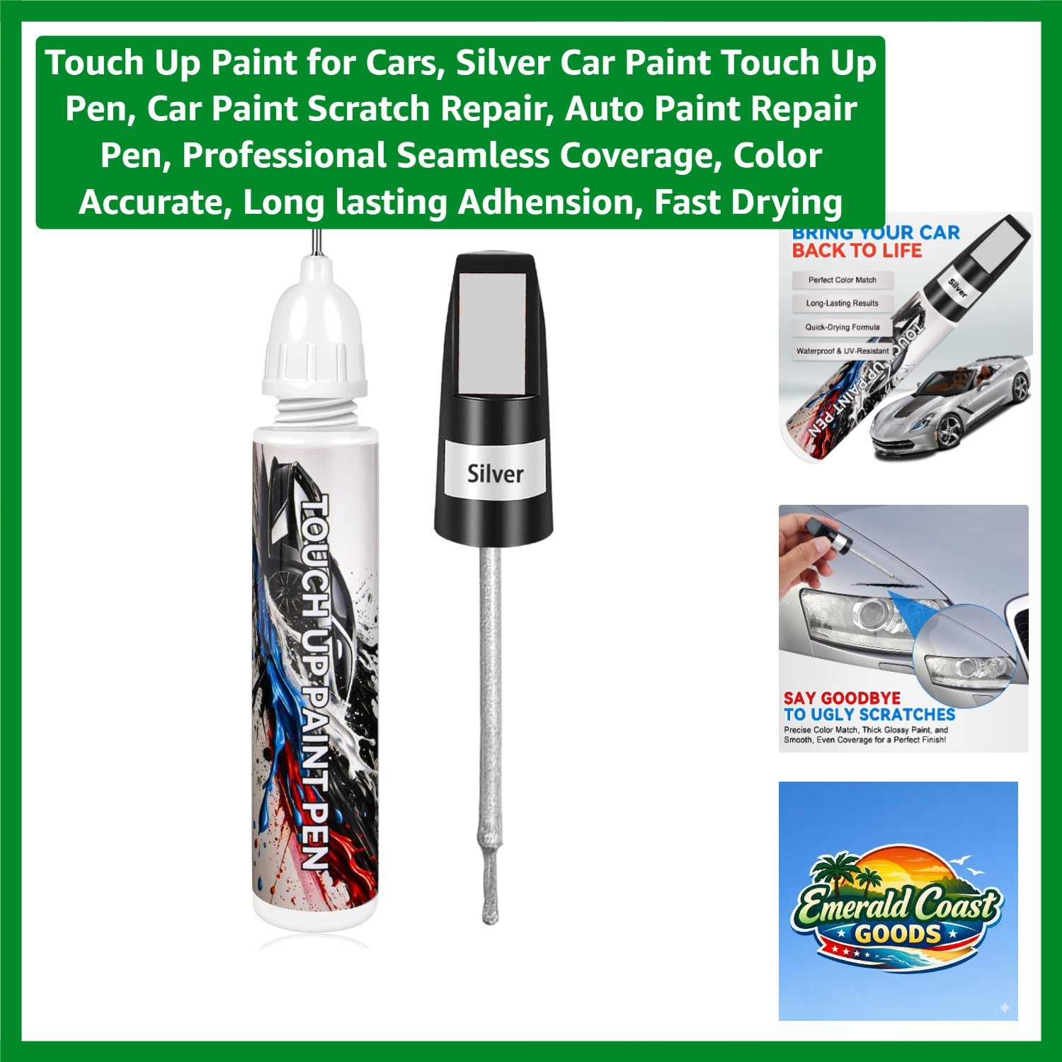 Touch Up Paint for Cars, Silver Car Paint Touch Up Pen, Car Paint Scratch Rep…