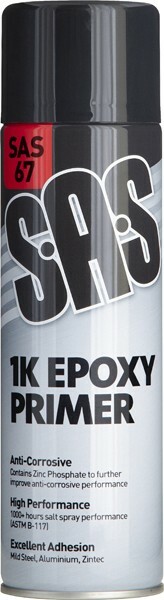 1 x SAS 1K Epoxy Primer 500ml Spray Aerosol – Matt Red Oxide – SAS67A