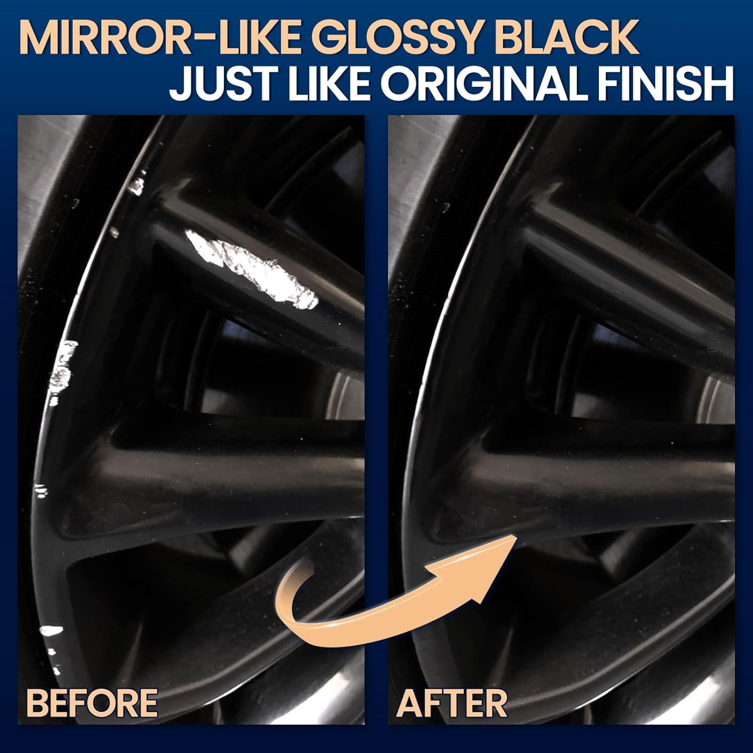 Gloss Black Rim Touch Up Paint, Wheel Scratch Repair Touch Up Paint Pen, Quic…