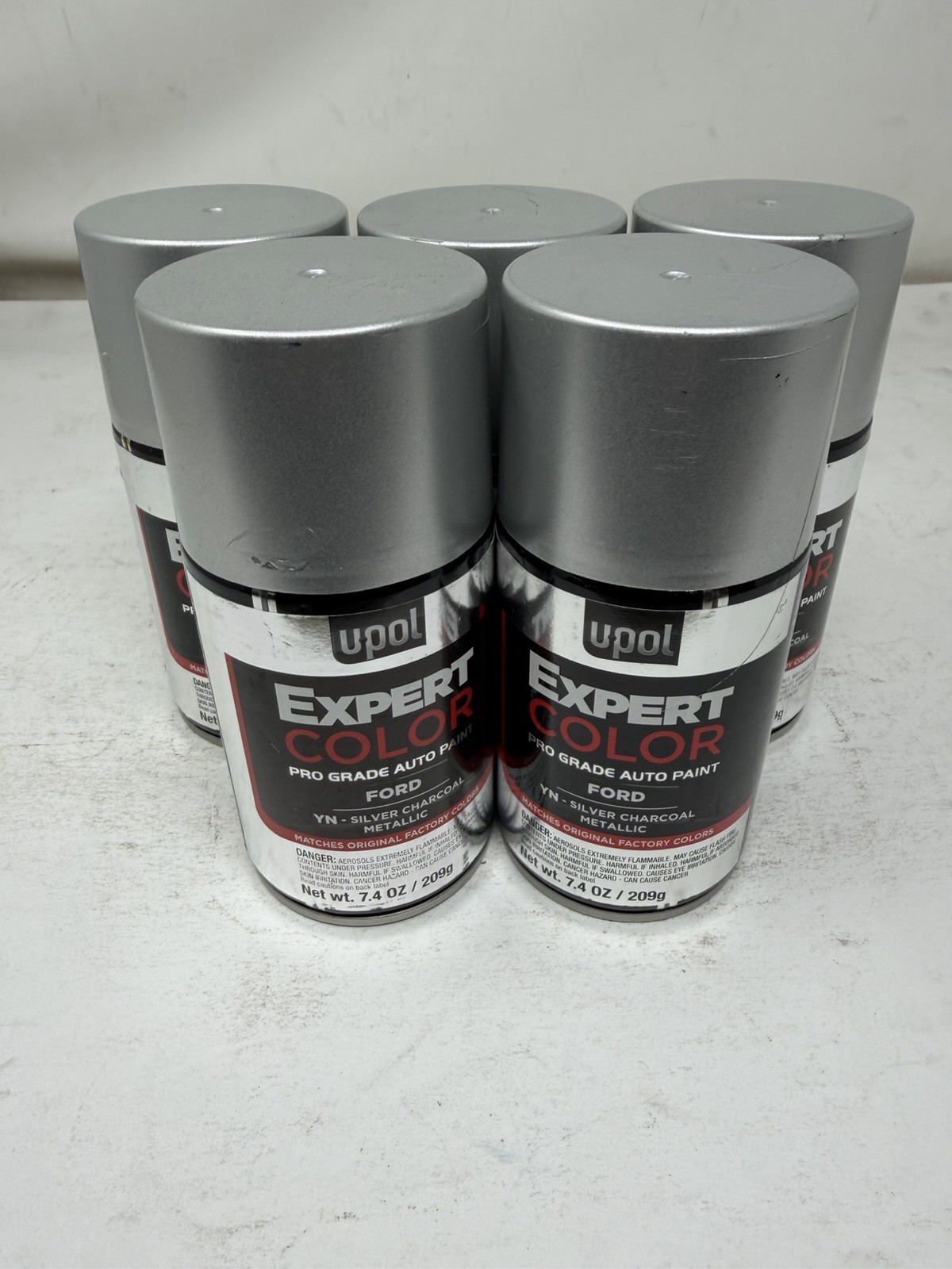 Upol 7.4oz ford Pro Grade Auto Paint yn silver charcoal metallic UPfm402 5 pack