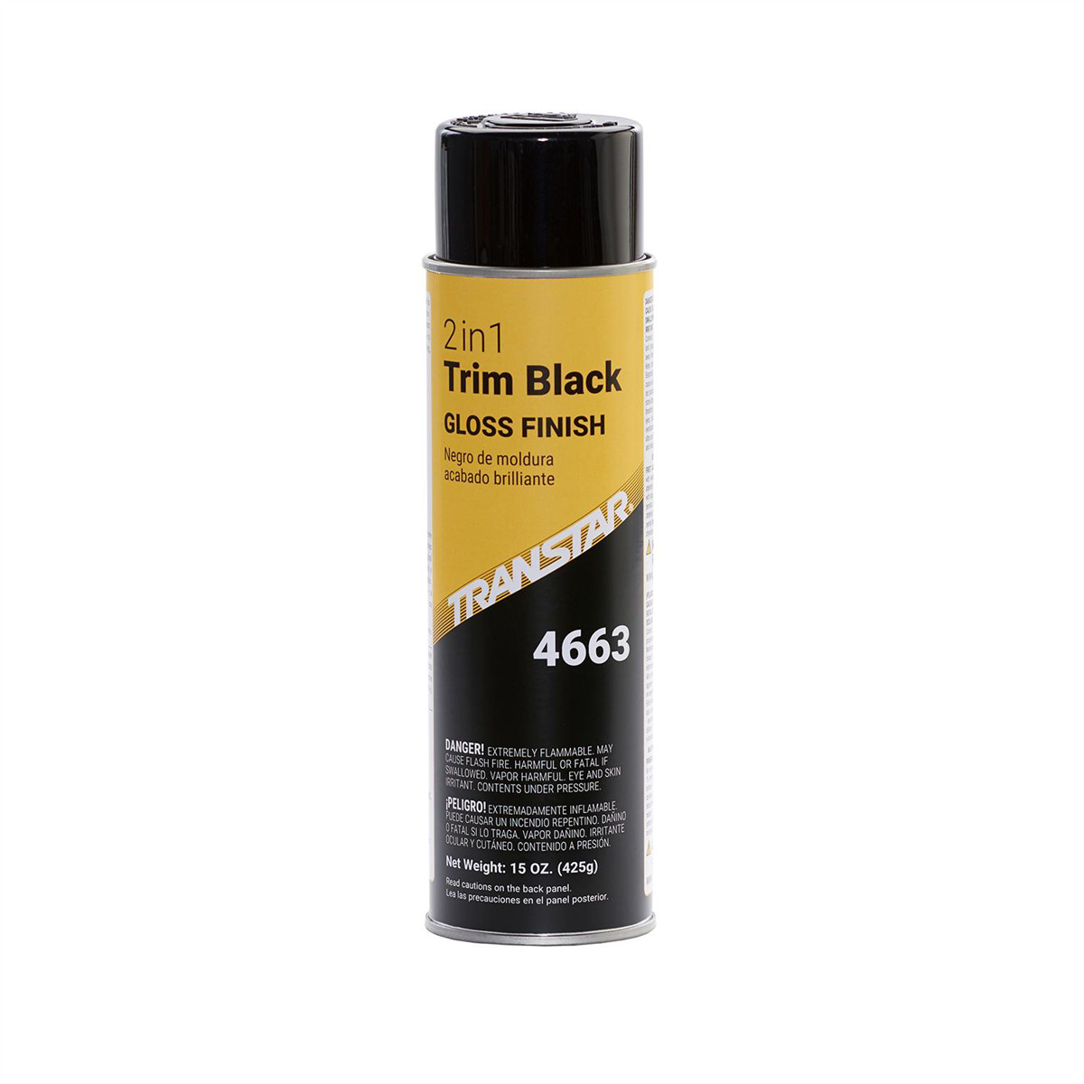 Transtar Autobody Products 4663 2-in-1 Trim Paint Aerosol Can – 16 oz Net Weight