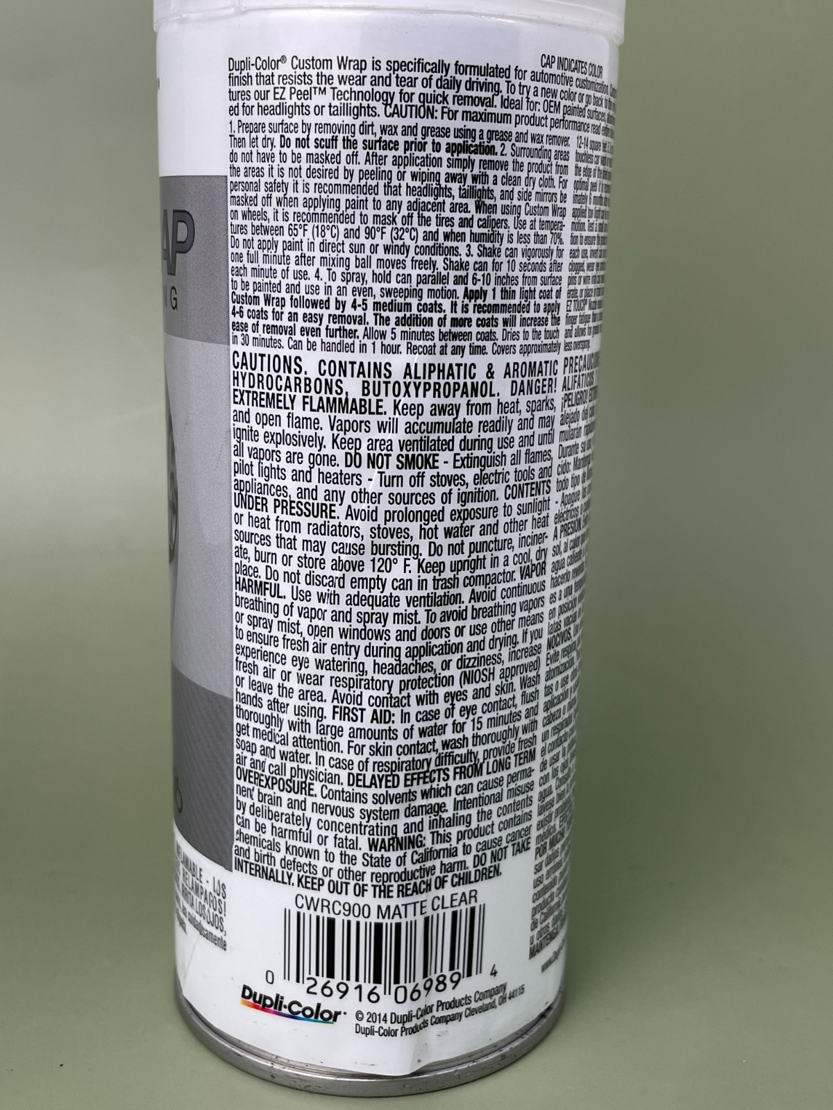 2 Cans Dupli-Color Custom Wrap Removable Coating Ez Peel Matte Clear Coat 11oz