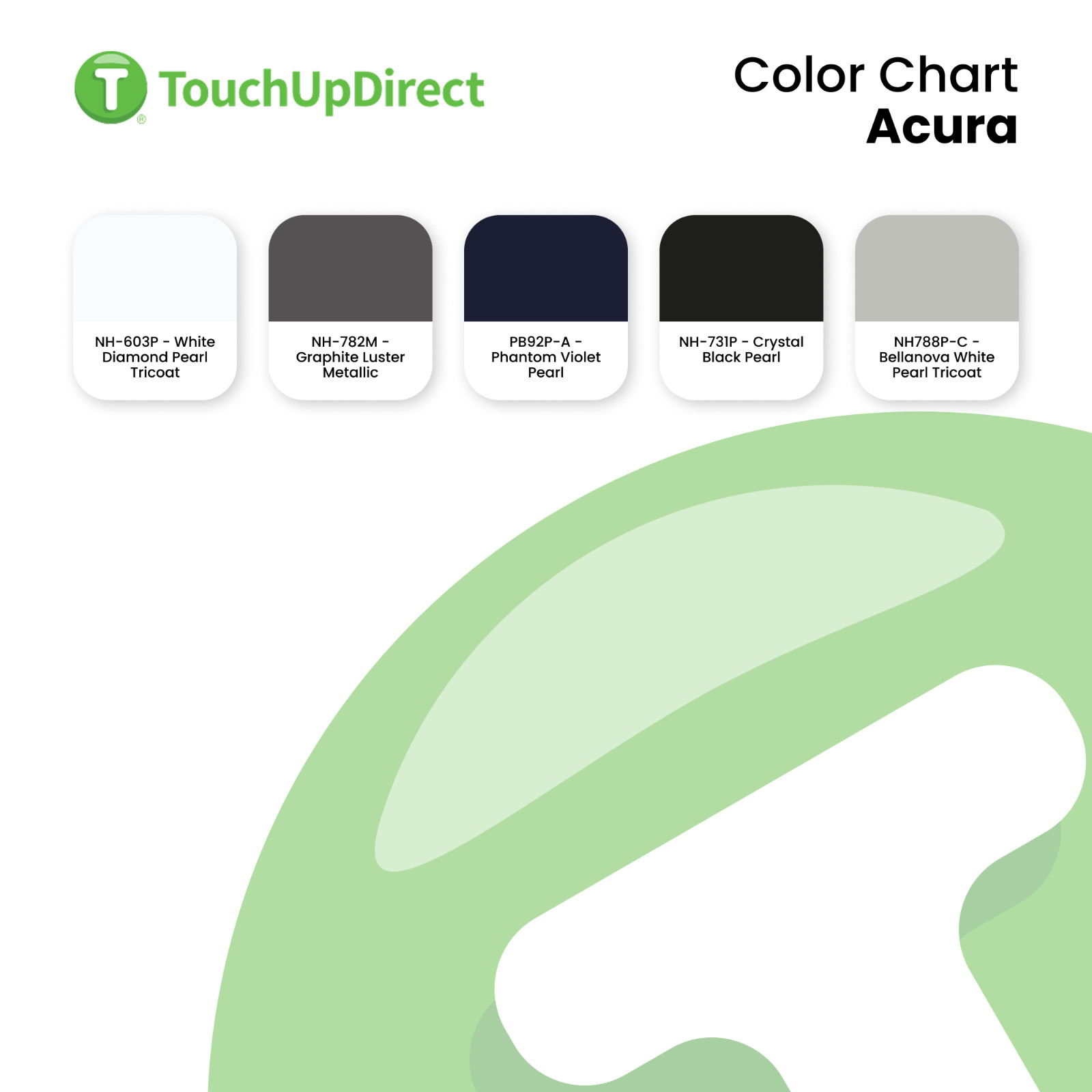 Acura Touch Up Paint by TouchUpDirect – Brush or Spray Paint – Choose Your Color