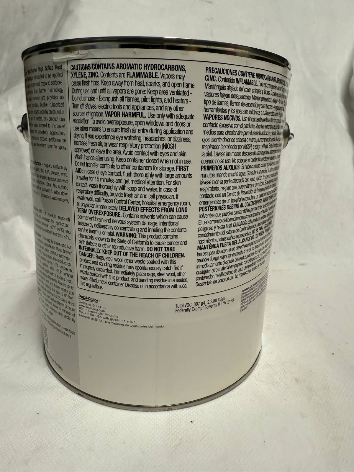 Dupli-Color Professional Rust Barrier Gloss Black Paint 1 Gallon 128oz RBG101
