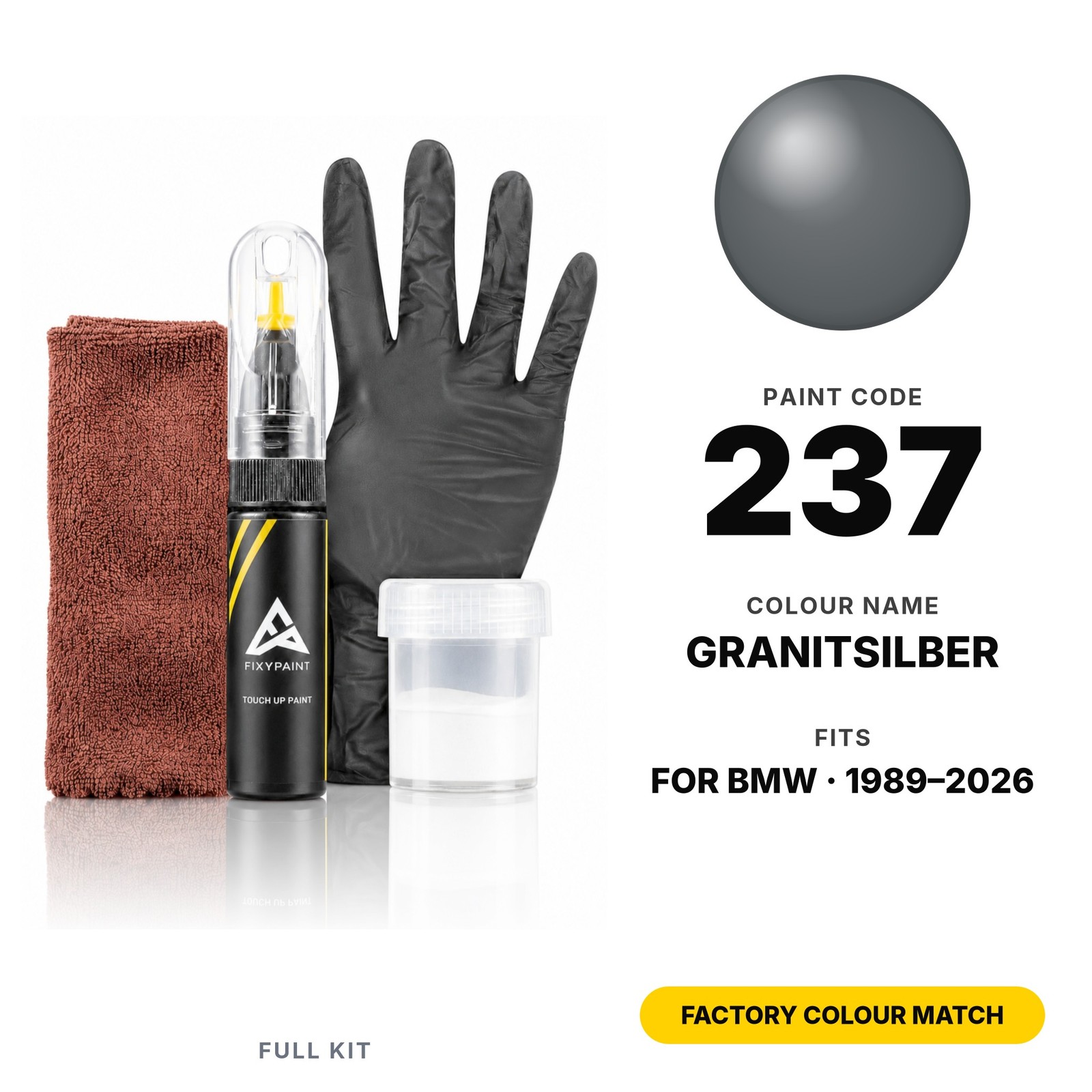 Touch Up Paint For BMW 237 Granitsilber Full Kit Original Colour Touch Up