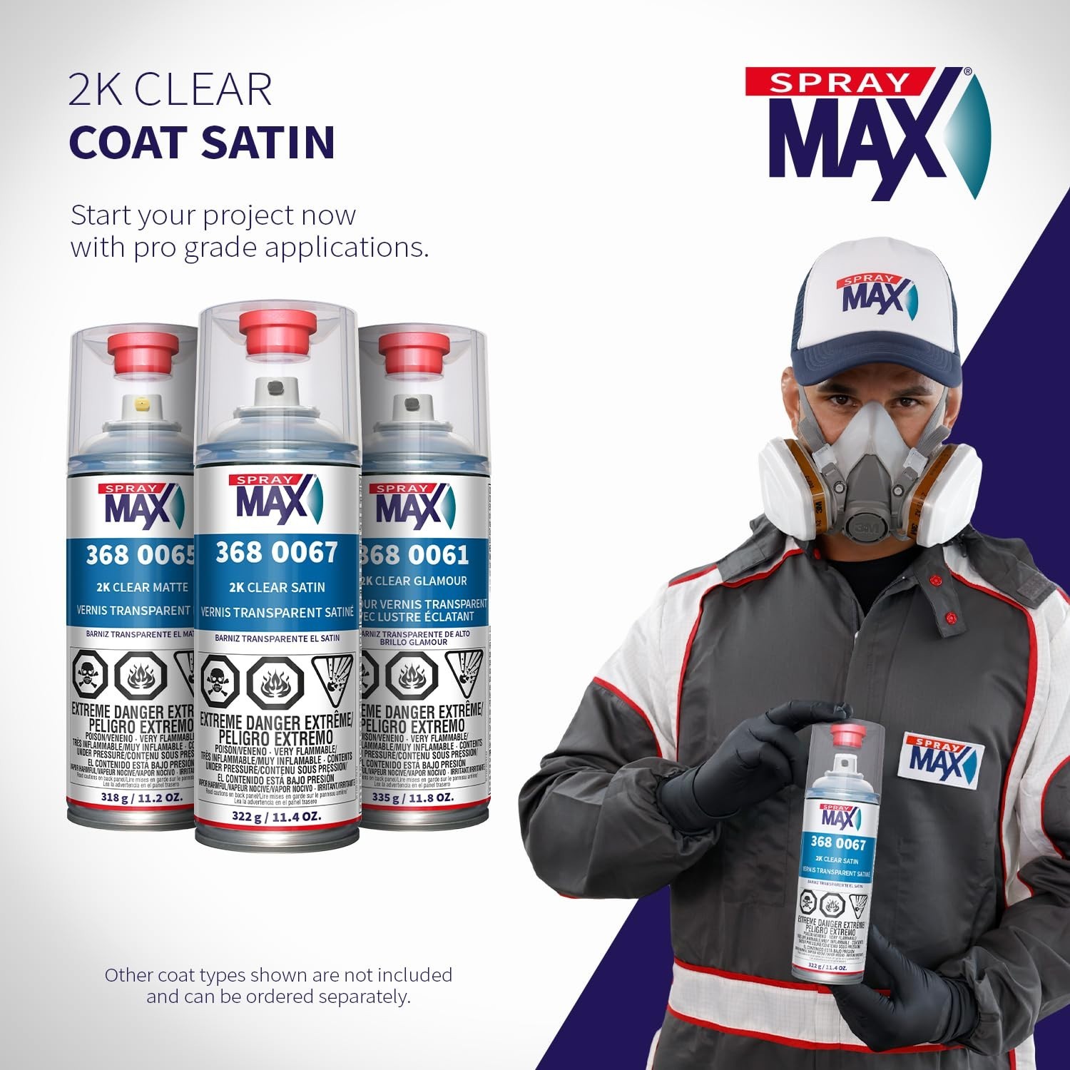 2K Semi Matte Clear Coat Spray Paint for Cars, Motorcycles & Metal – Durable Fin