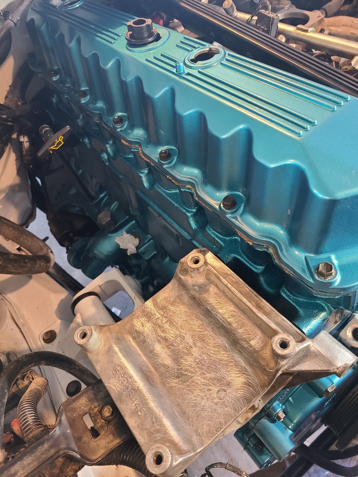 Metallic Blue Engine Blocks Restore Spray Paint + Gloss Clear Coating 2 Cans